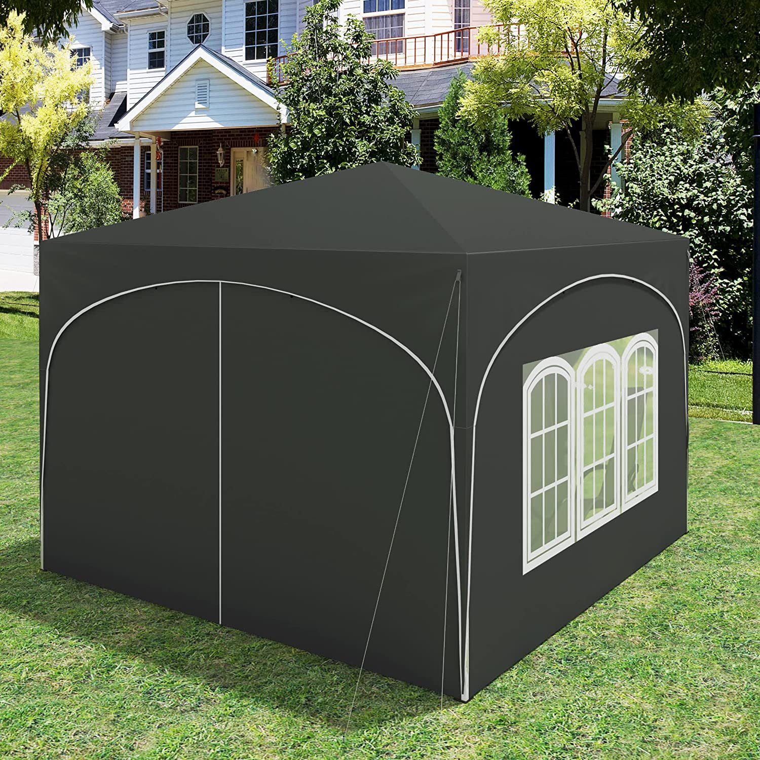 Woltu Faltpavillon, mit 4 Seitenteilen, 3x3 günstig online kaufen
