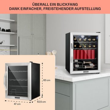 Klarstein Table Top Kühlschrank Beersafe-XL-mixit 10033120, 63 cm hoch, 47 cm breit, Bier Hausbar Getränkekühlschrank Flaschenkühlschrank Glastür