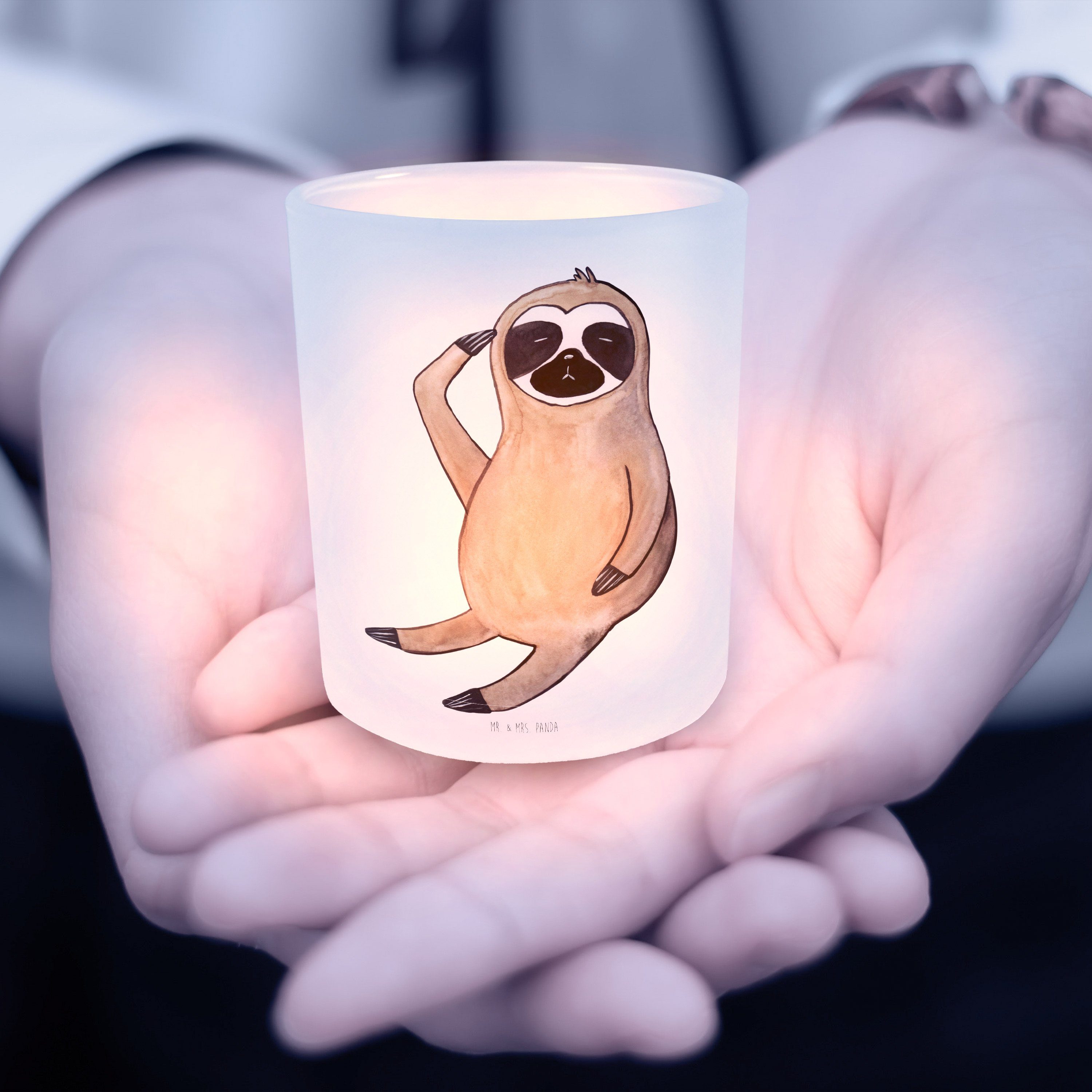 Transparent (1 - Mr. Teelichthalter, Mrs. St) & Vogel - Panda Faultier Windlicht zeigen Geschenk, Liebl