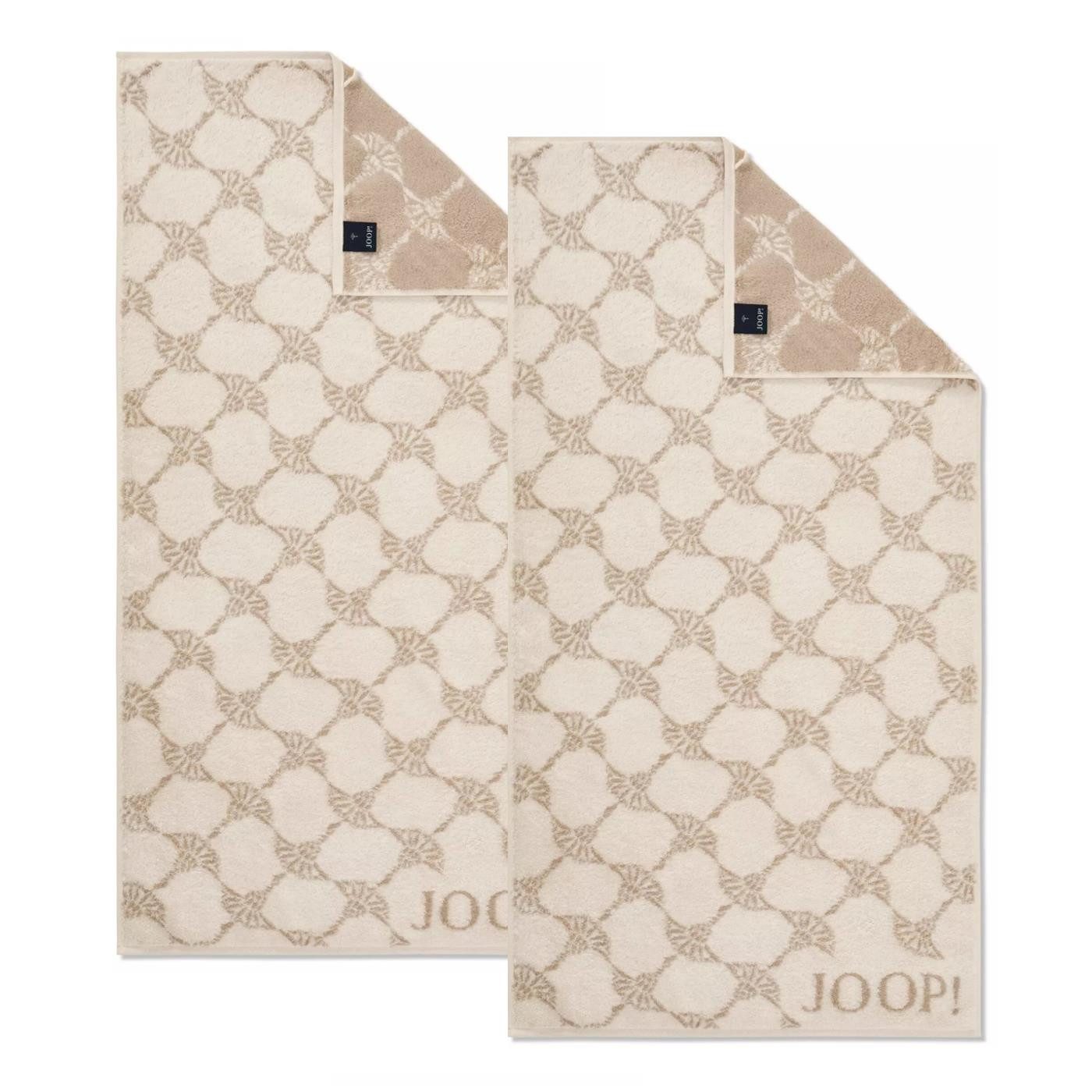 JOOP! Handtuch 2 Stück Joop! Handtuch Cornflower 1611-36 Creme 50x100, Walkfrottier (2-St), Baumwolle