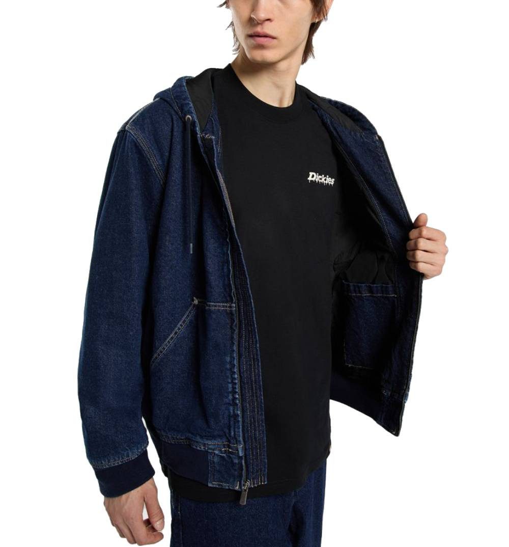 Dickies Jeansjacke Jeansjacke Dickies Hilham Hooded Jacket Kängurutasche