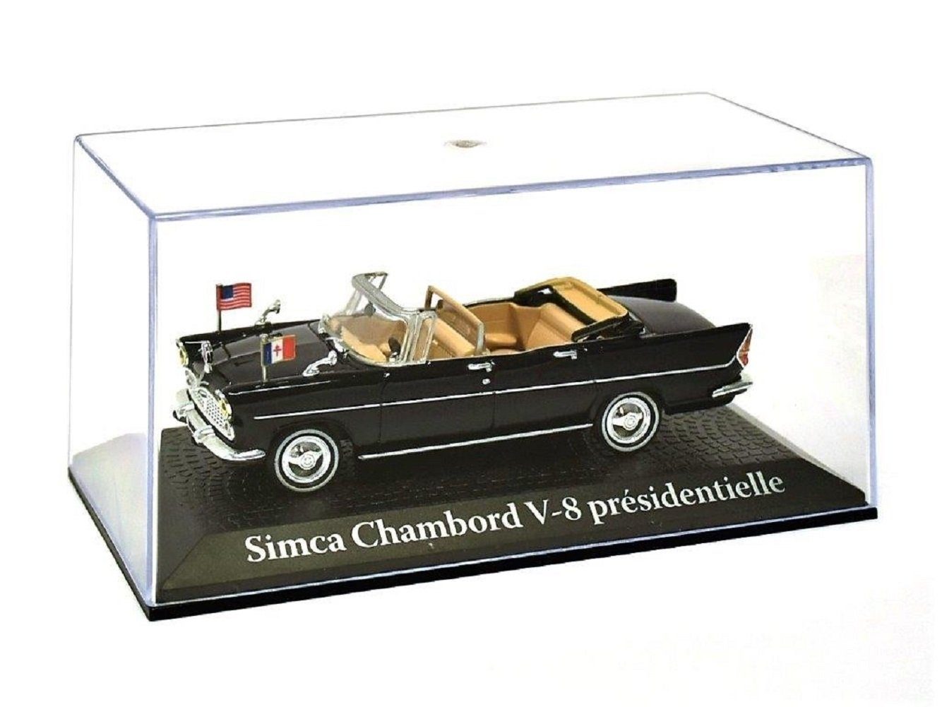 Editions Atlas Sammlerauto Staatskarosse 1961 Simca V8 Kennedy besucht Charles de Gaulle 1:43, Maßstab 1:43