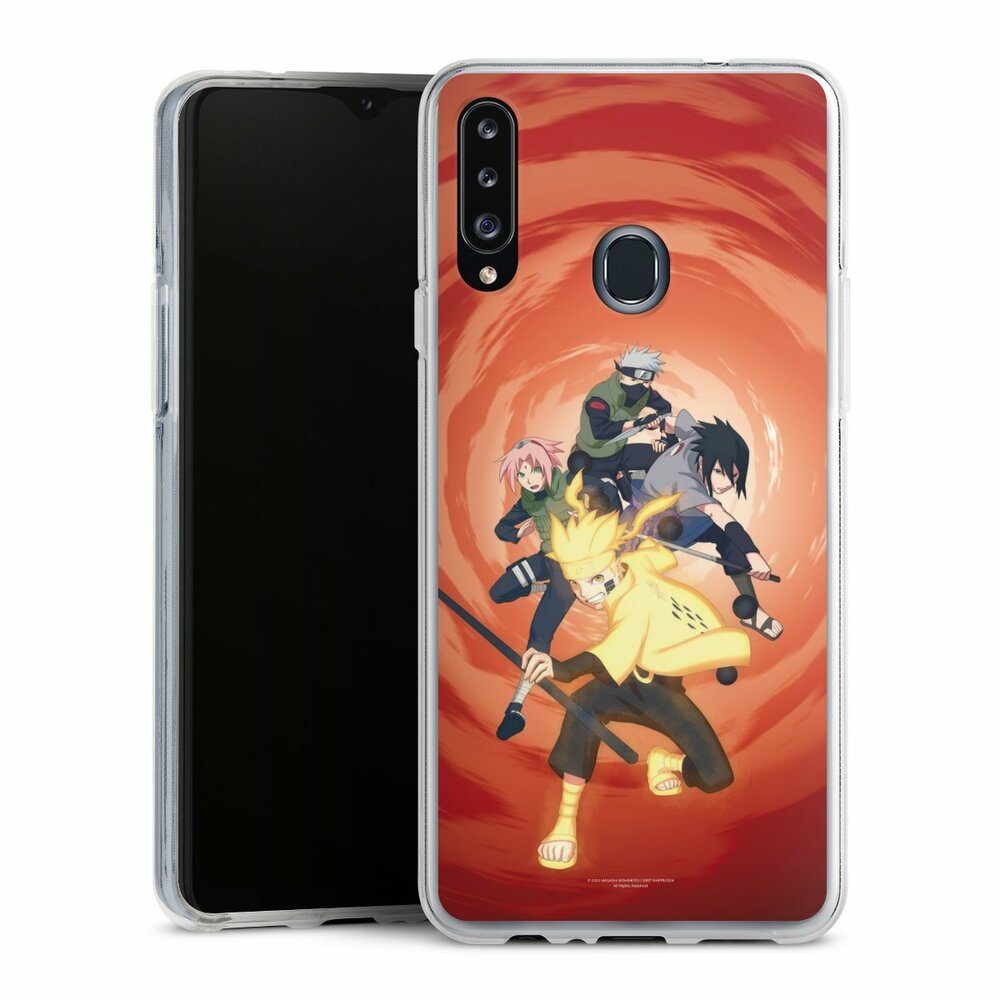 DeinDesign Handyhülle Naruto Shippuden Sasuke Sakura Team 7, Samsung Galaxy A20s Silikon Hülle Bumper Case Handy Schutzhülle