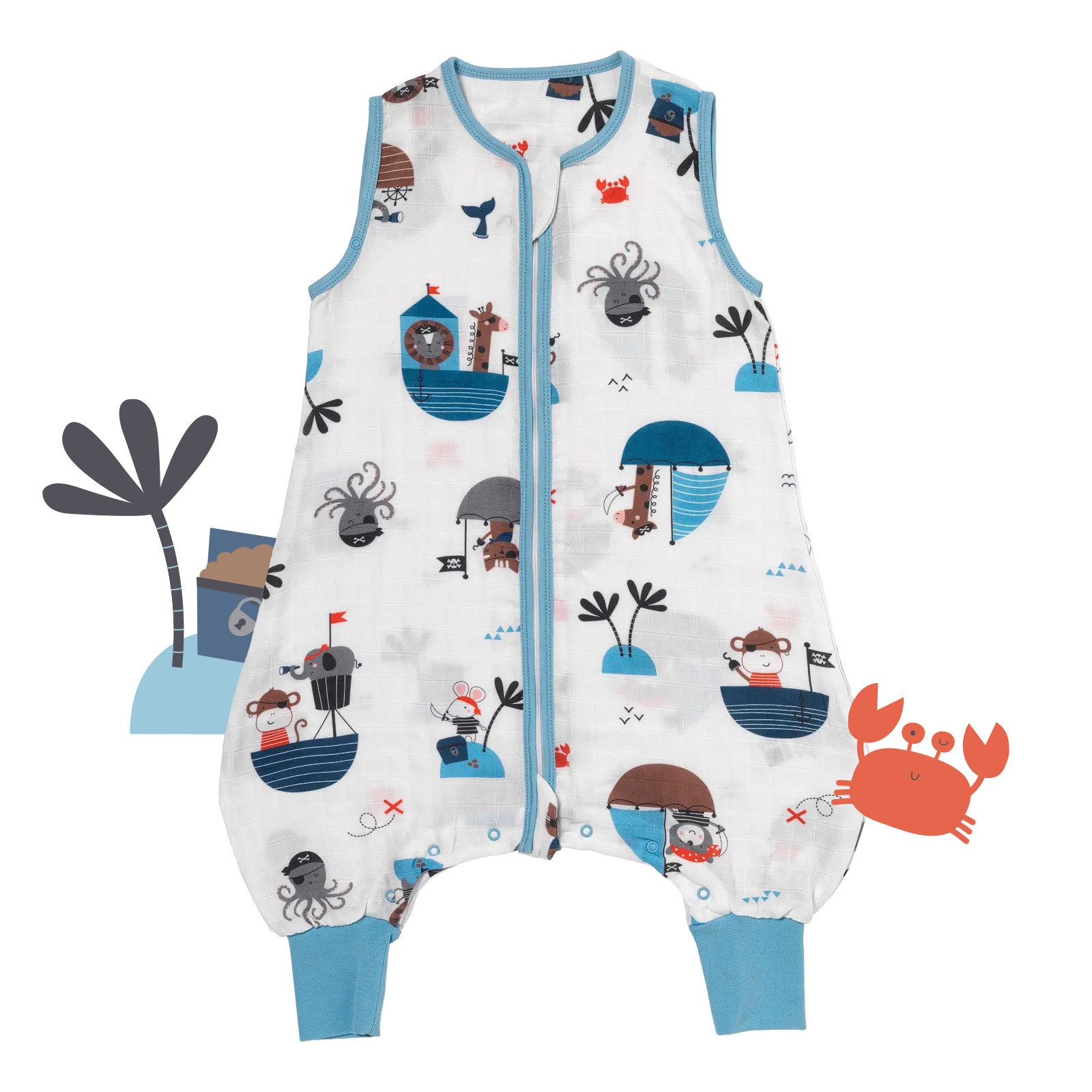 Schlummersack Kinderschlafsack Musselin Schlafsack mit Füßen, günstig online kaufen
