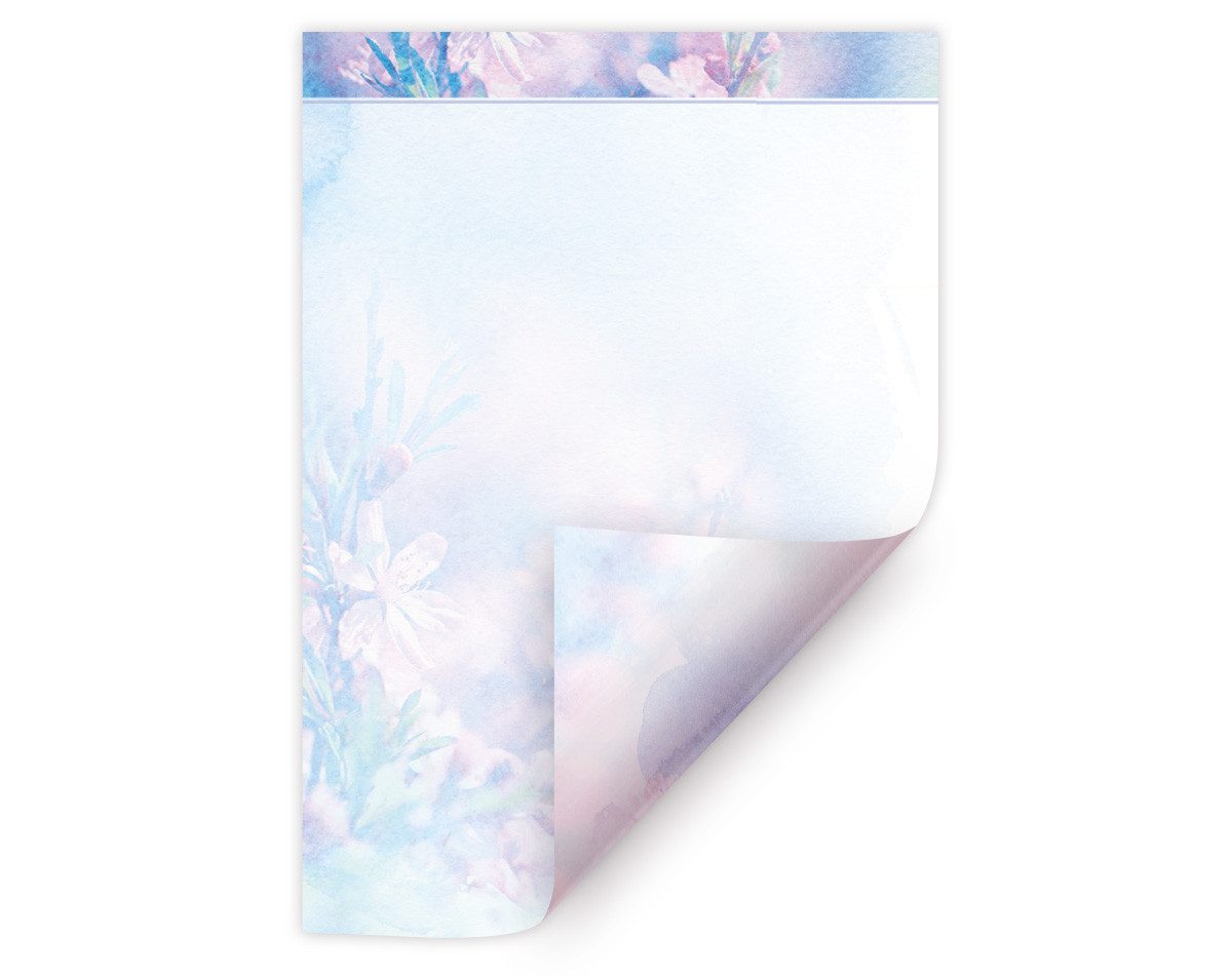 JUNAPACK Briefpapier A4 Firmenpost Briefbögen lose Druckerpapier Blumen Ostern Briefpost, Edles DIN A4 Briefpapier – Beidseitig bedruckt & vielseitig nutzbar