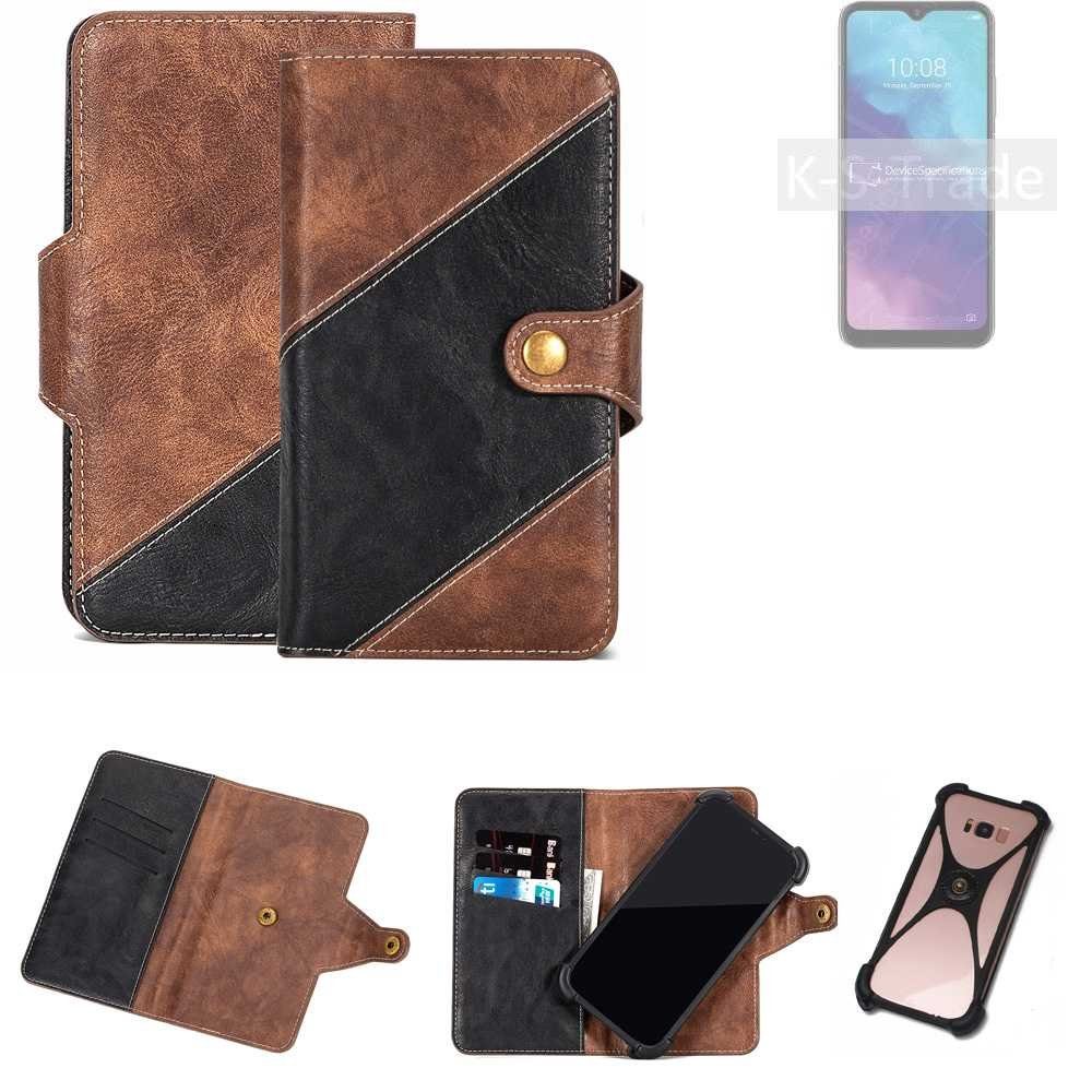 K-S-Trade Handyhülle für ZTE Blade V30 Vita, Handyhülle Schutzhülle Bookstyle Case Klapphülle Cover Hülle