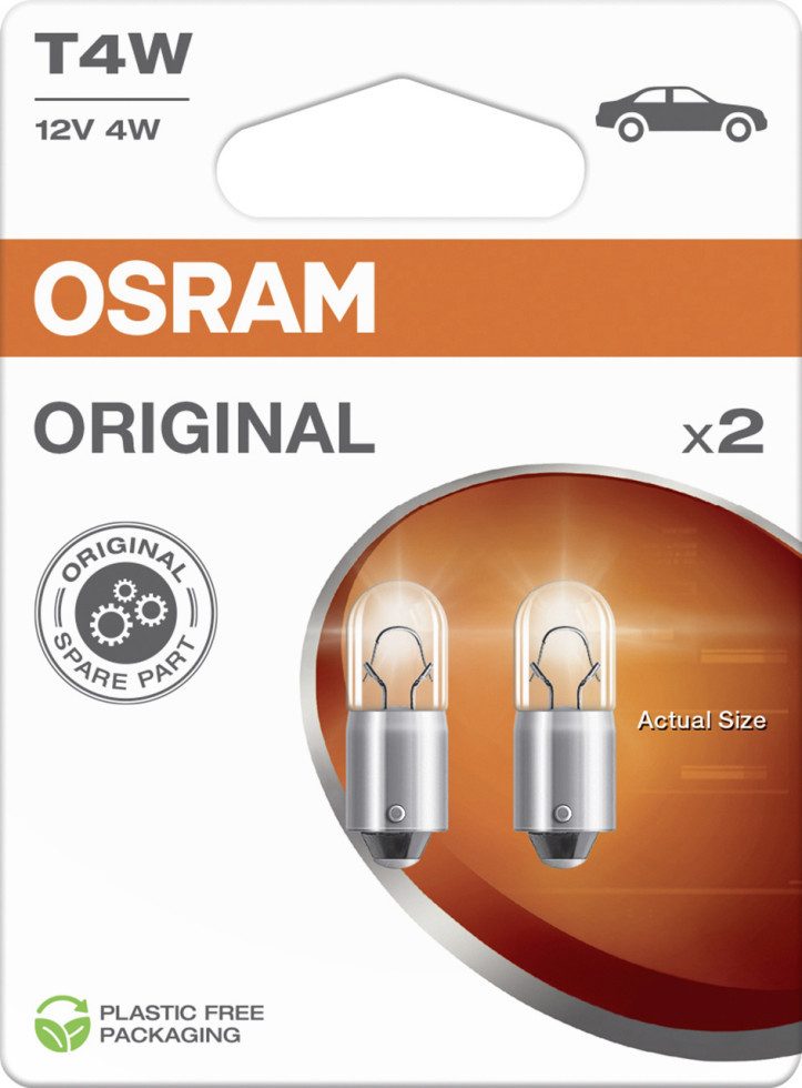 Osram KFZ-Ersatzleuchte Osram Signallampe T4W Original 2.0 2 Stück