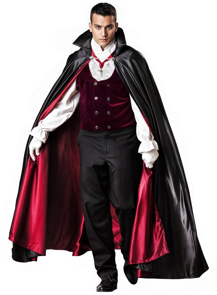 Maskworld Vampir-Kostüm Vampir Kostüm - Karneval Faschingskostüm Herren, Hochwertiges & elegantes Gewand für noble Vampire