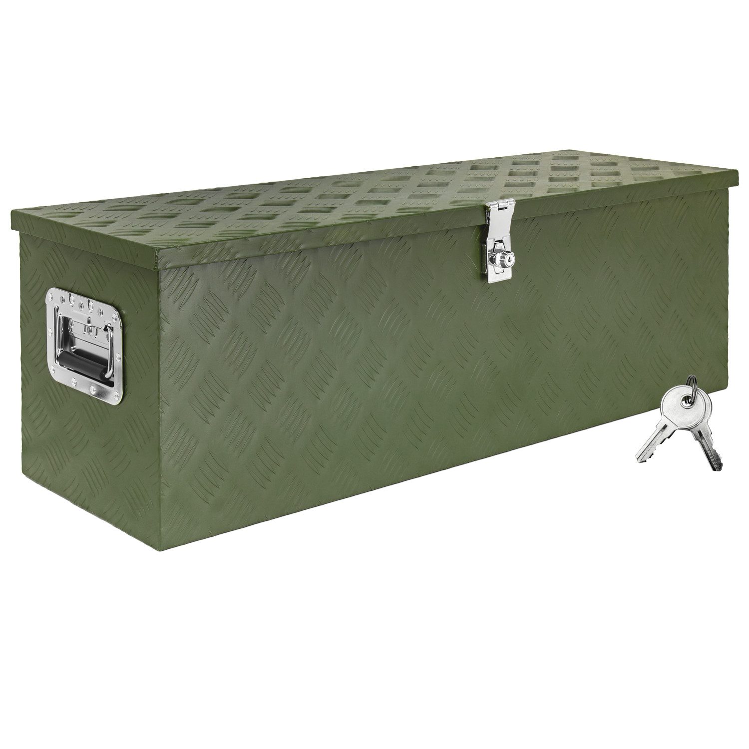 Anhänger-Deichselbox Deichselbox Werkzeugkasten Truckbox Alu Box Transportbox D100 Grün