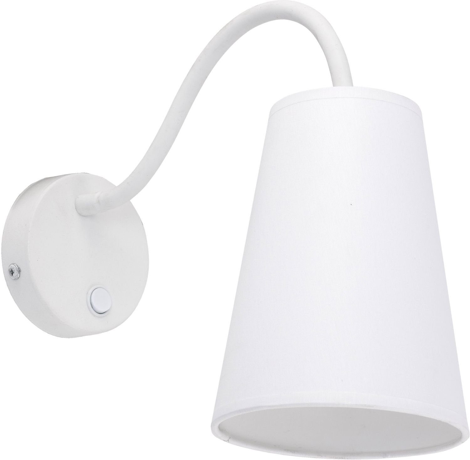 Licht-Erlebnisse Wandleuchte BANTA, ohne Leuchtmittel, Weiße Deckenleuchte mit Schalter flexibel modern Wohnzimmer Lampe