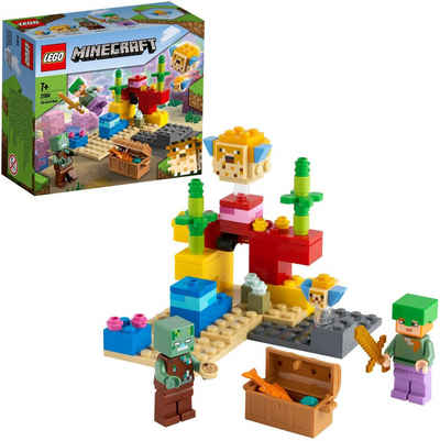 LEGO® Konstruktionsspielsteine »Das Korallenriff (21164), LEGO® Minecraft«, (92 St)