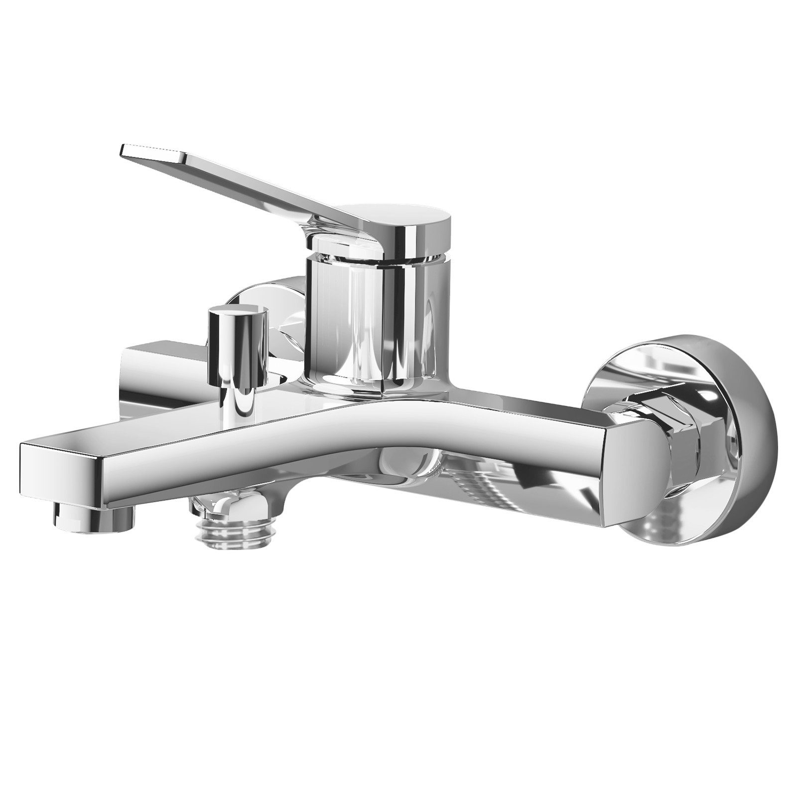 EMKE Duscharmatur Badewannenarmatur Смесители для ванны Einhand-Brausebatterie Schwarz/Chrom