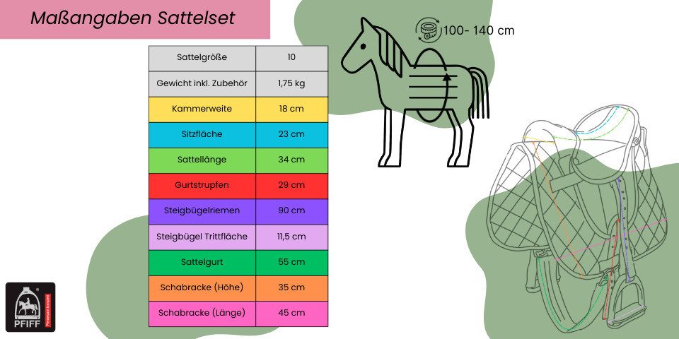 PFIFF Vielseitigkeitssattel Sattelset Pro