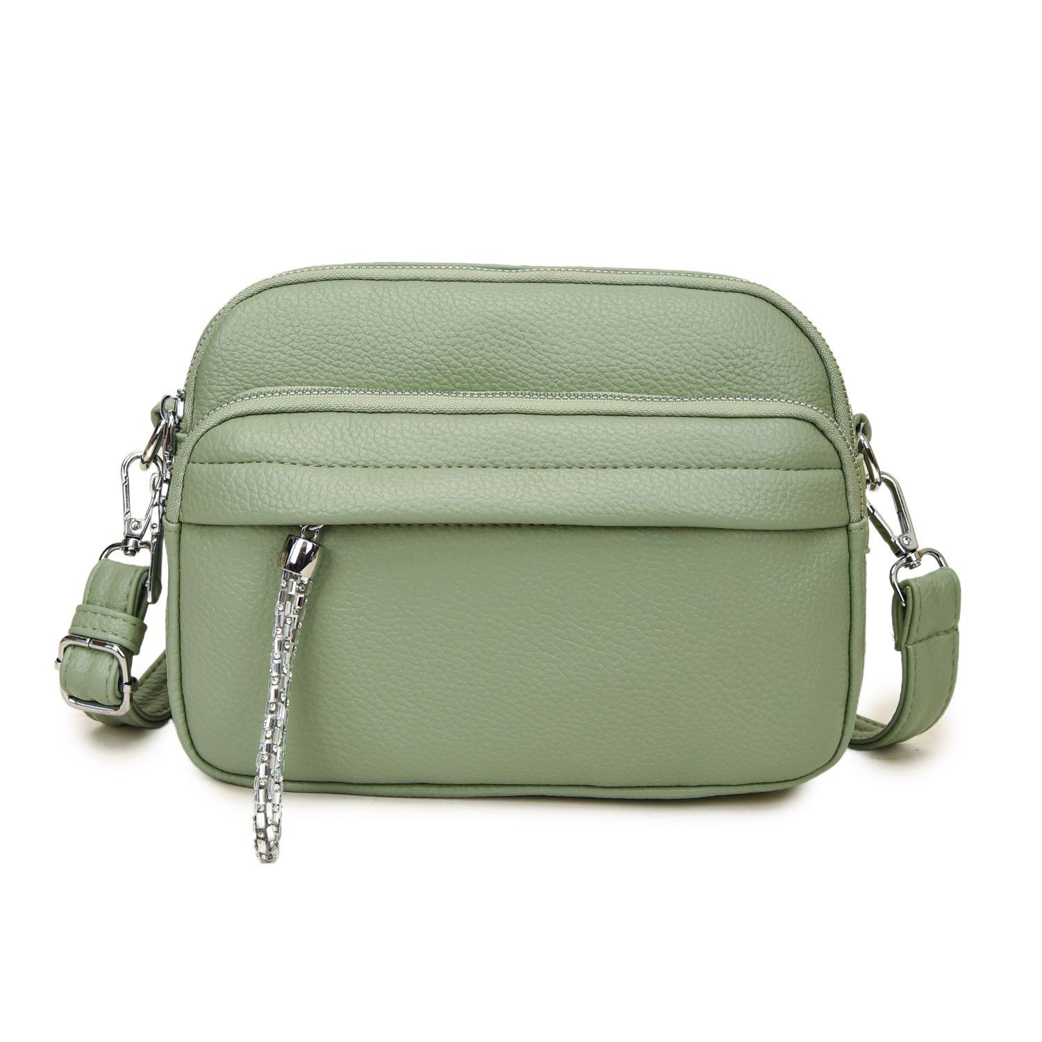 ITALYSHOP24 Schultertasche Damen Tasche Crossbody Handytasche, als Schultertasche, Crossover, Umhängetasche tragbar