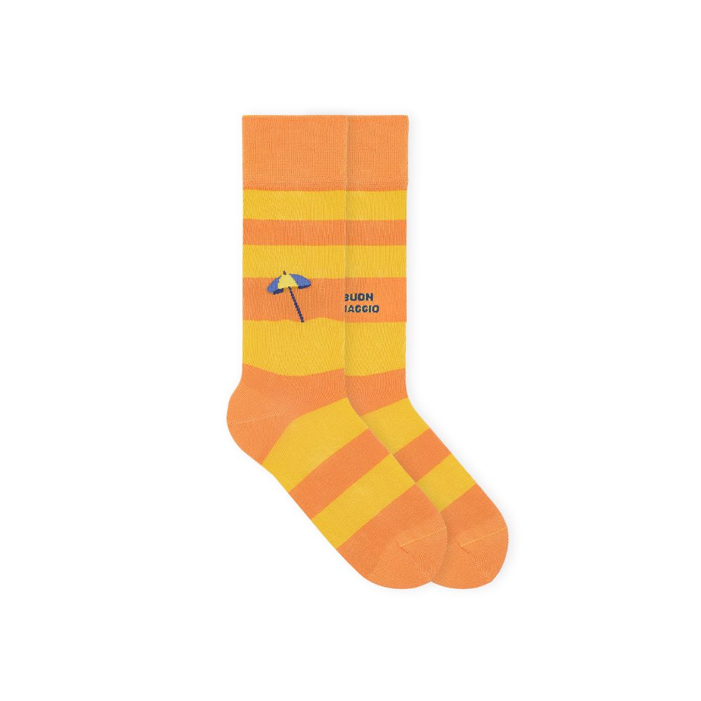 Socken Gestreifte Socken mit Italy-Icons in mehrfarbig