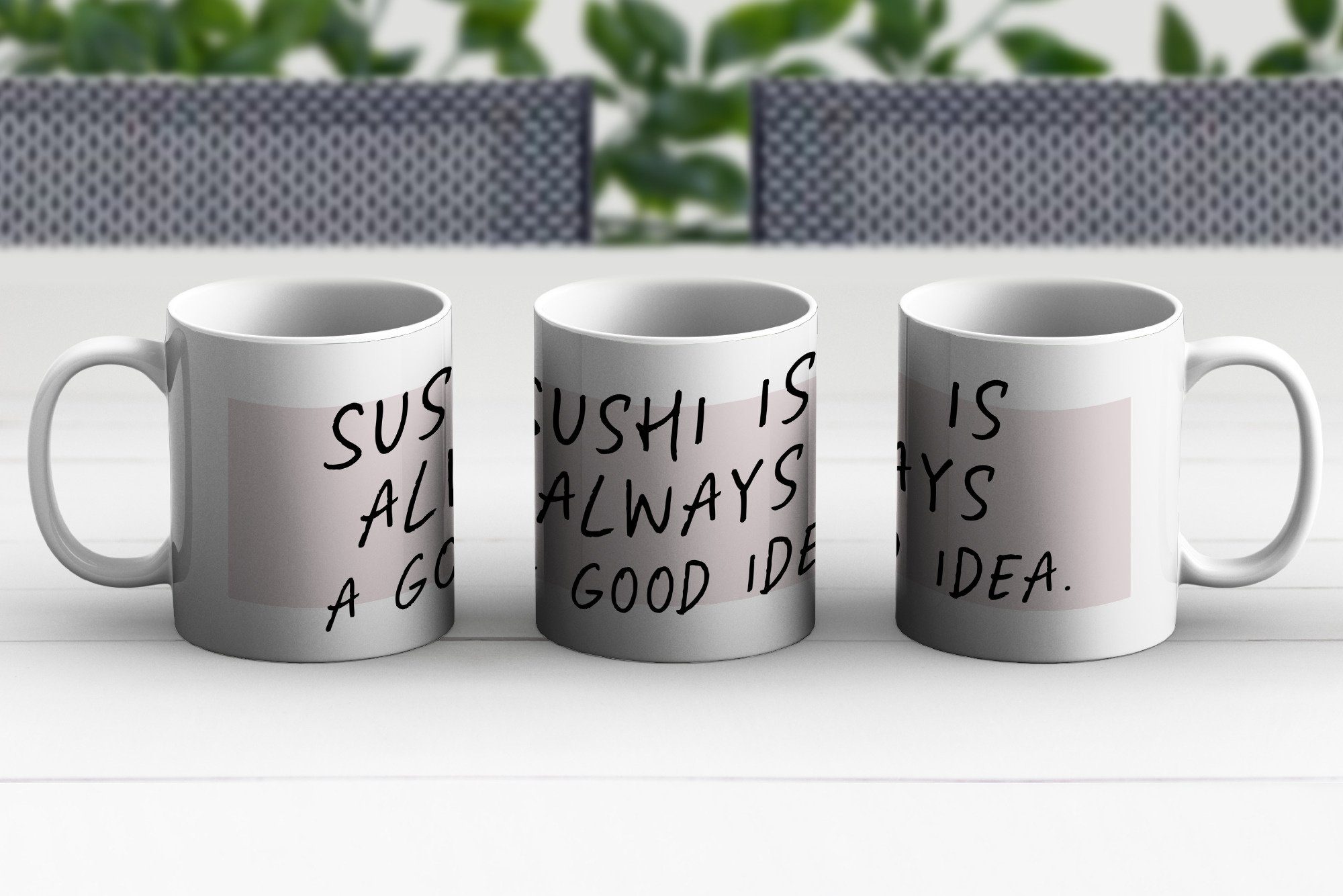 MuchoWow - Kaffeetassen, Essen Zitate Geschenk Tasse Keramik, Sushi, Teetasse, - - immer gute Sprichwörter - eine Becher, Sushi ist Teetasse, Idee
