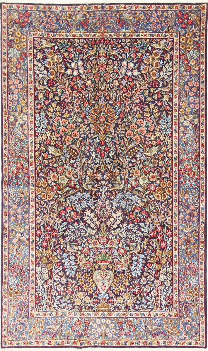 Orientteppich Kerman 141x243 Handgeknüpfter Orientteppich / Perserteppich, Nain Trading, rechteckig, Höhe: 12 mm