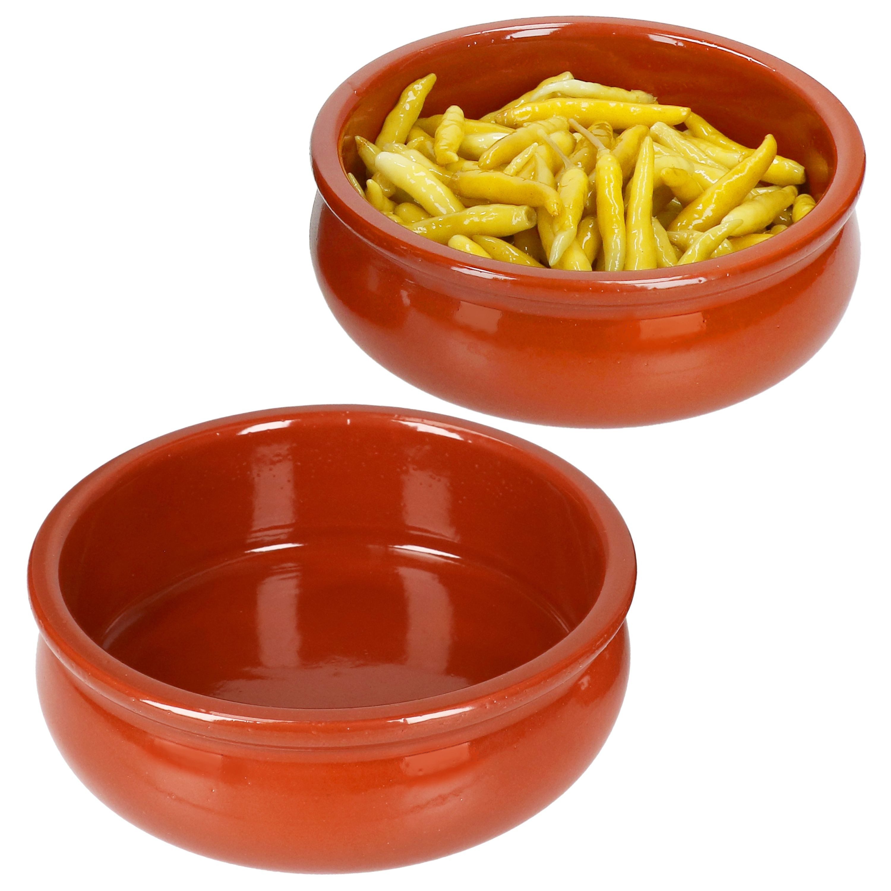 MamboCat Tapas-Schale 2x BERLIN Cazuela Schale bauchig Ø15,7cm Tonware Gr. M mediterran, Ton