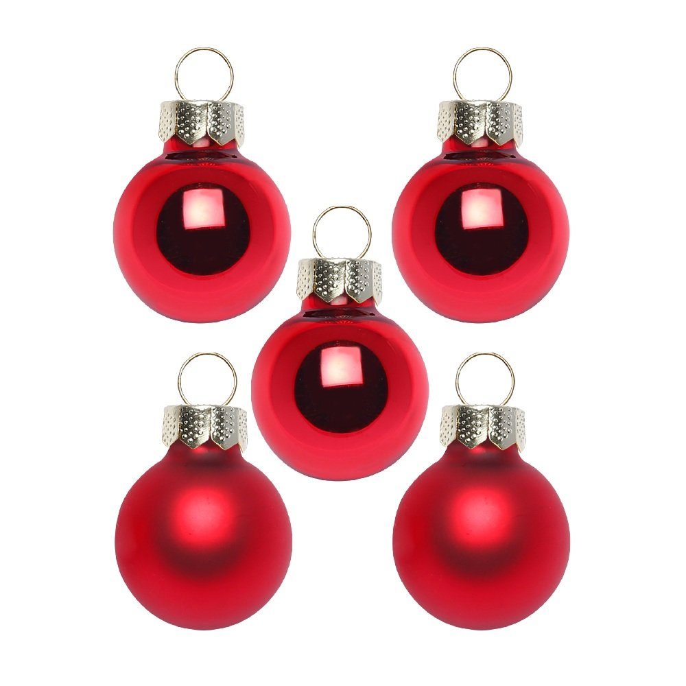 - Inge Weihnachtskugeln 25 Red Glas MAGIC Christbaumschmuck, 2cm Stück Merry by