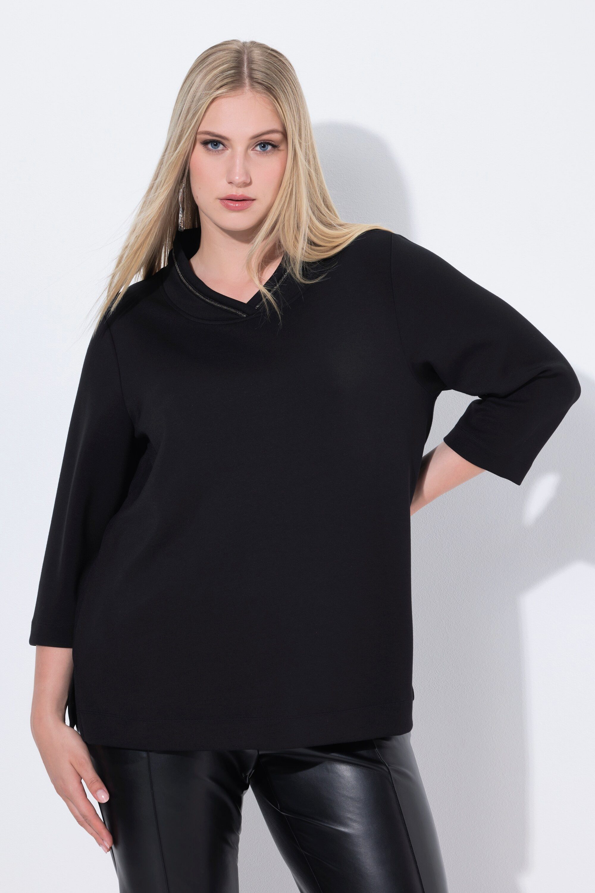 Ulla Popken Sweatshirt Sweatshirt Stehkragen Classic günstig online kaufen