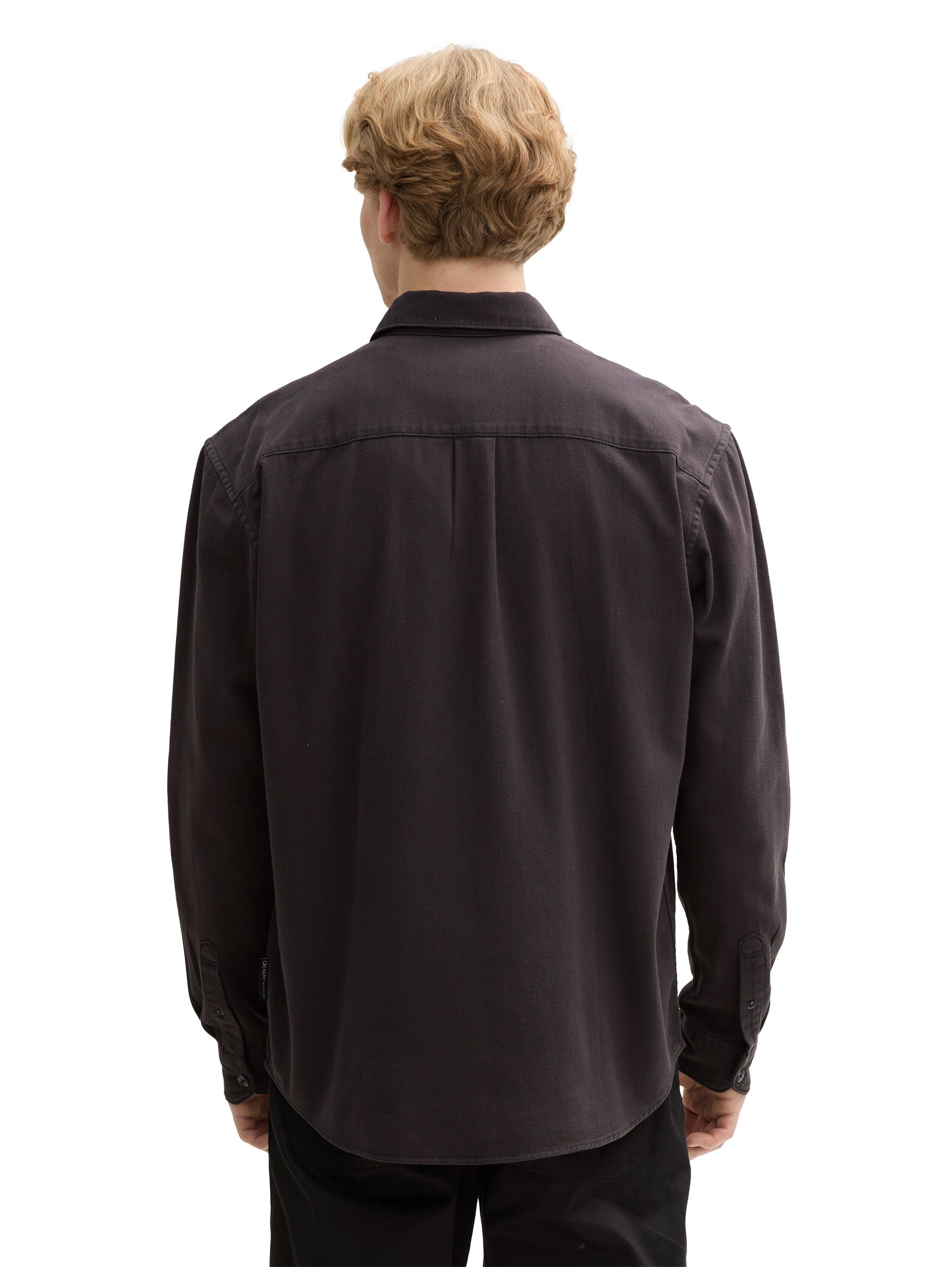 TOM TAILOR Denim Langarmhemd mit Brusttasche, aus reiner Baumwolle günstig online kaufen