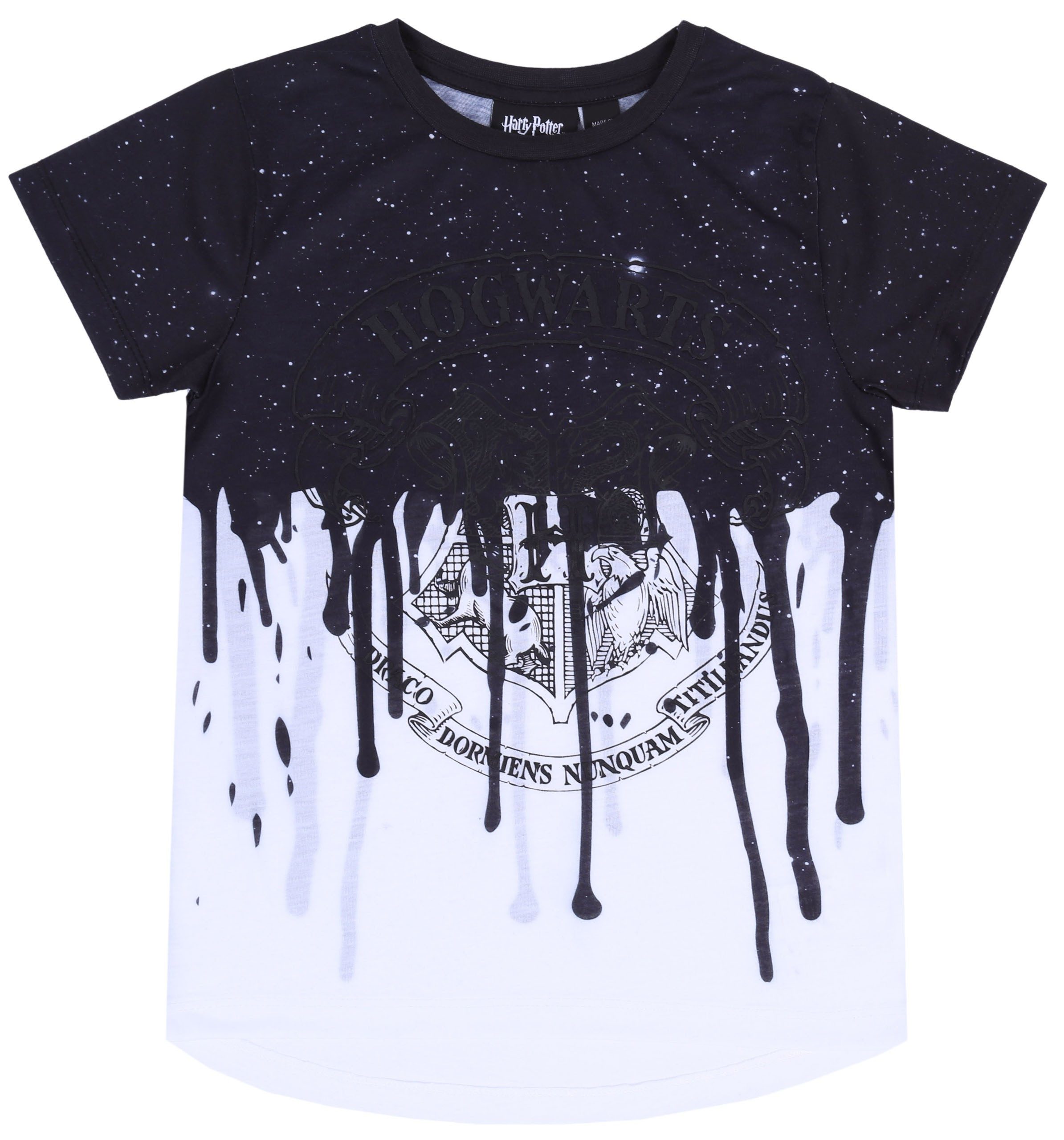 Kurzarmbluse Schwarz-weißes T-Shirt HARRY POTTER 6-7 Jahre