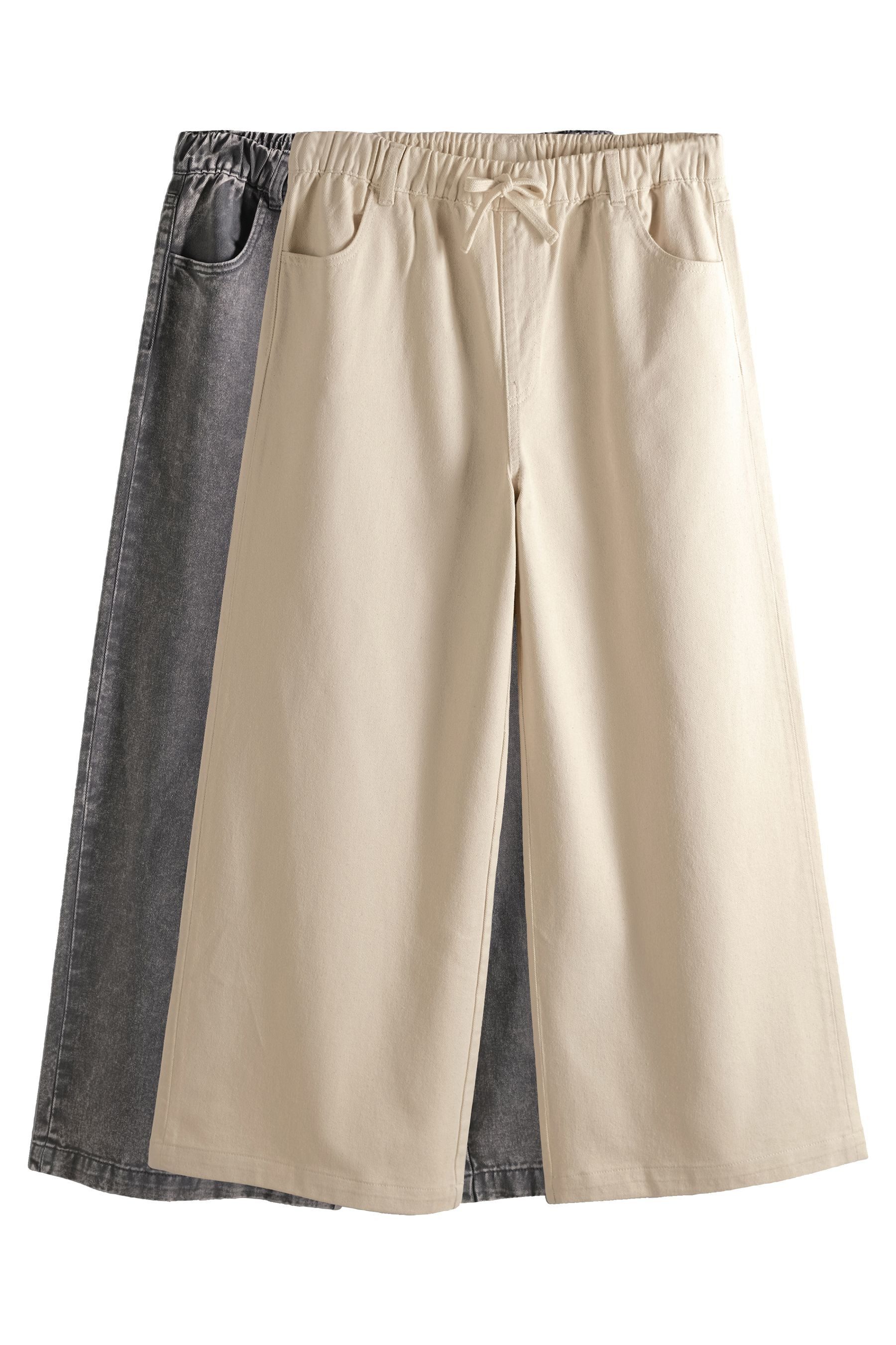 Schlupfjeans The Set Jeans mit weitem Bein, 2er-Pack