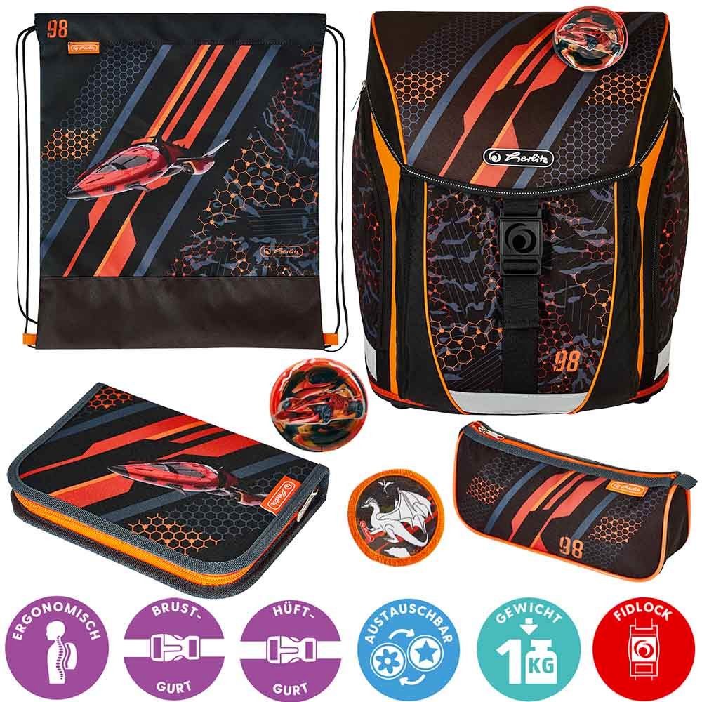 Herlitz Schulranzen Herlitz Schulranzen Set FiloLight Plus Speed 6 herlitz-schulranzen-herlitz-schulranzen-set-filolight-plus-speed-6