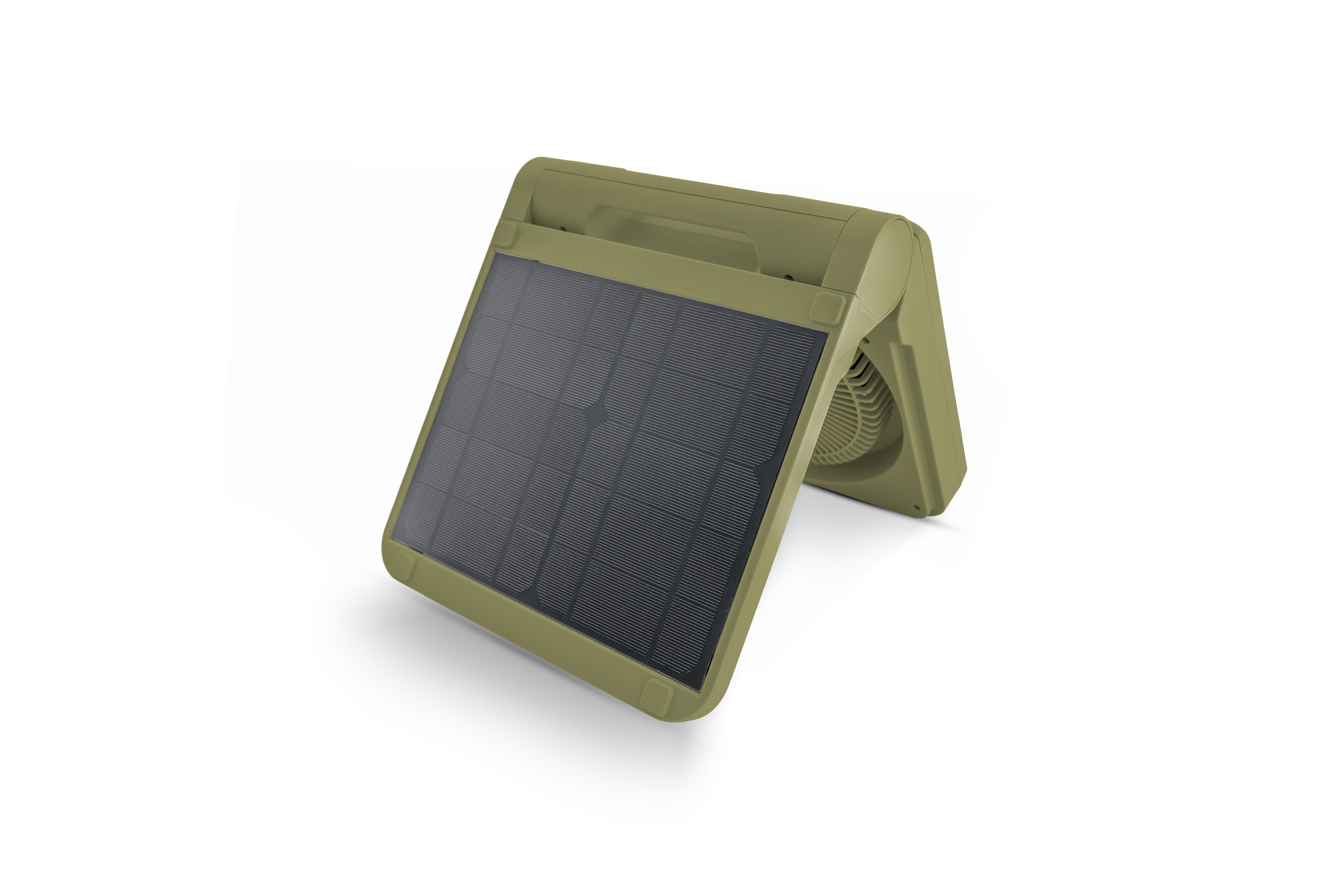 Unold Akku-Standventilator Solarventilator Camping, 5 Geschwindigkeitsstufen für drinnen und draußen Powerbank-Funktion