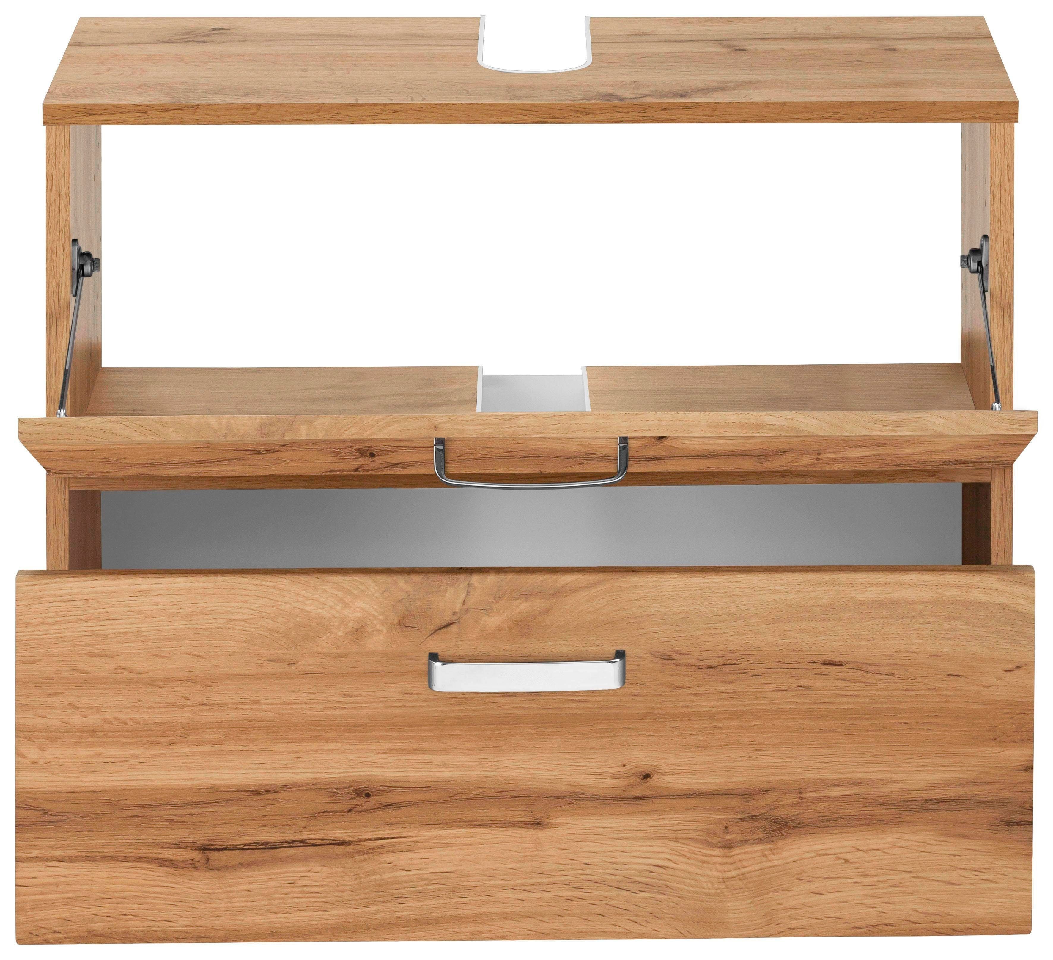 welltime Waschbeckenunterschrank Ravenna Breite 70 cm, Türen mit Anschlagdämpfern