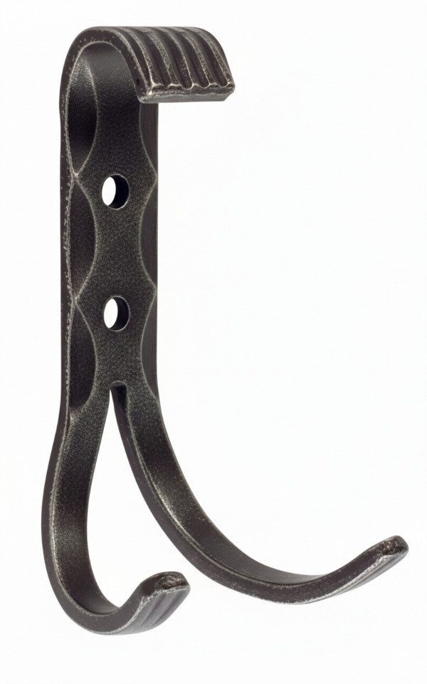 Jürgen Schwerter Hakendesign Kleiderhaken Rustikaler Schmiedeeisen-Haken, Antik-Design & Massiv