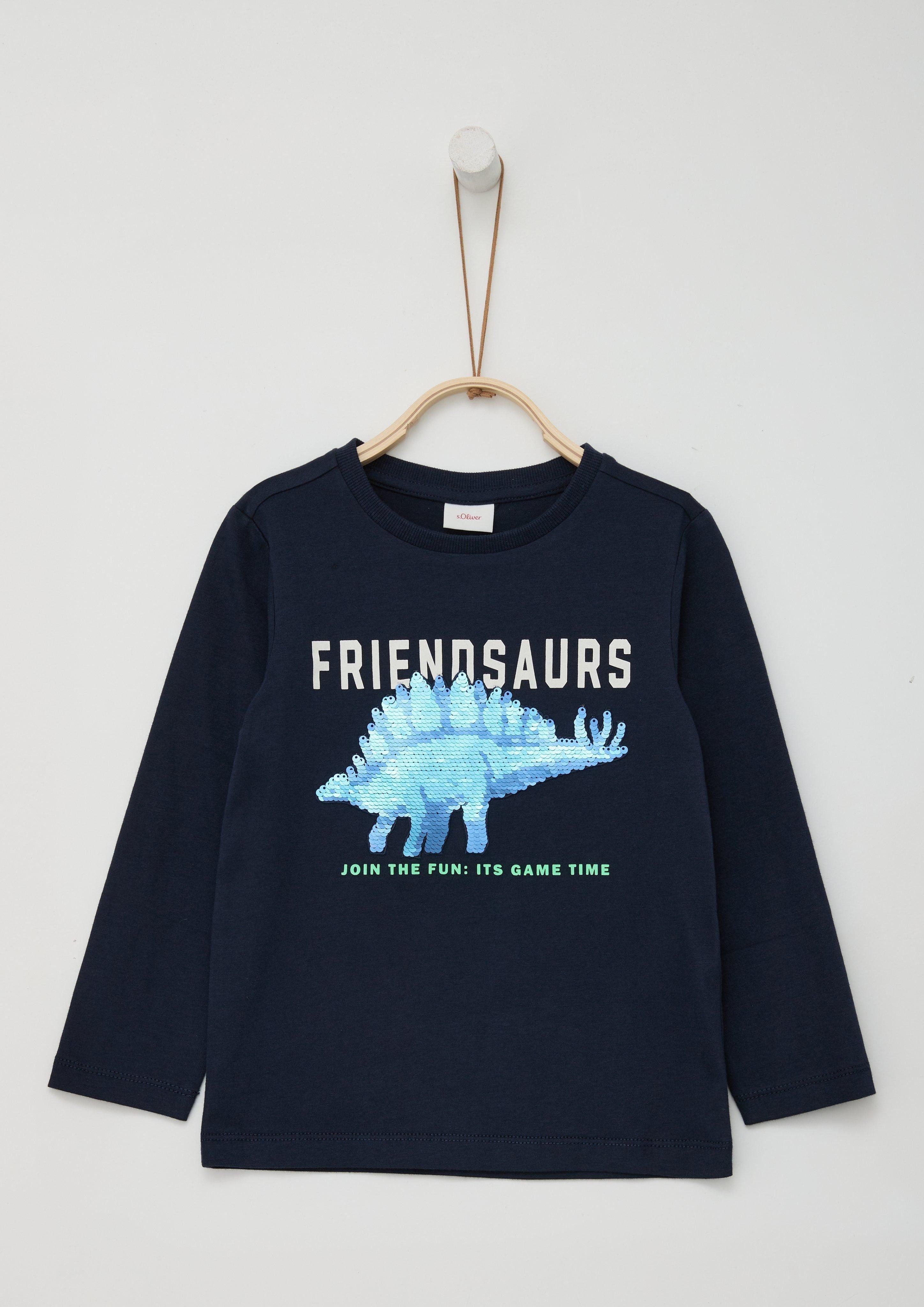 Langarmshirt Langarmshirt mit Wendepailletten
