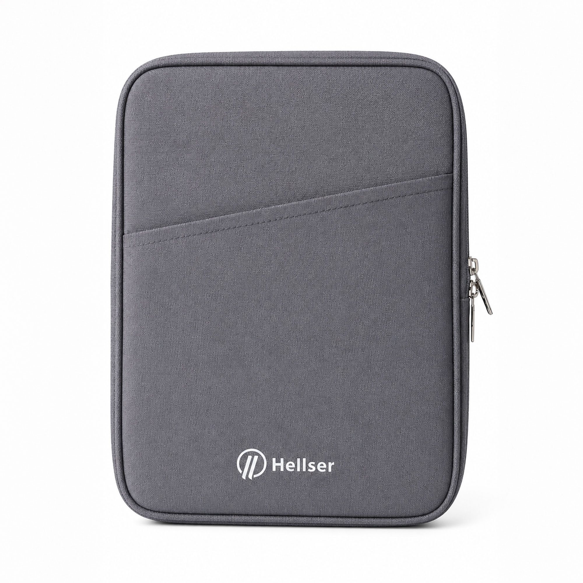 HELLSER Tablettasche für iPad & Android Tablets bis 12,1 Zoll, gepolstert, Grau & Schwarz, passend für iPad Air/Pro 11" & Samsung Galaxy Tab S9/10/11 - 11"