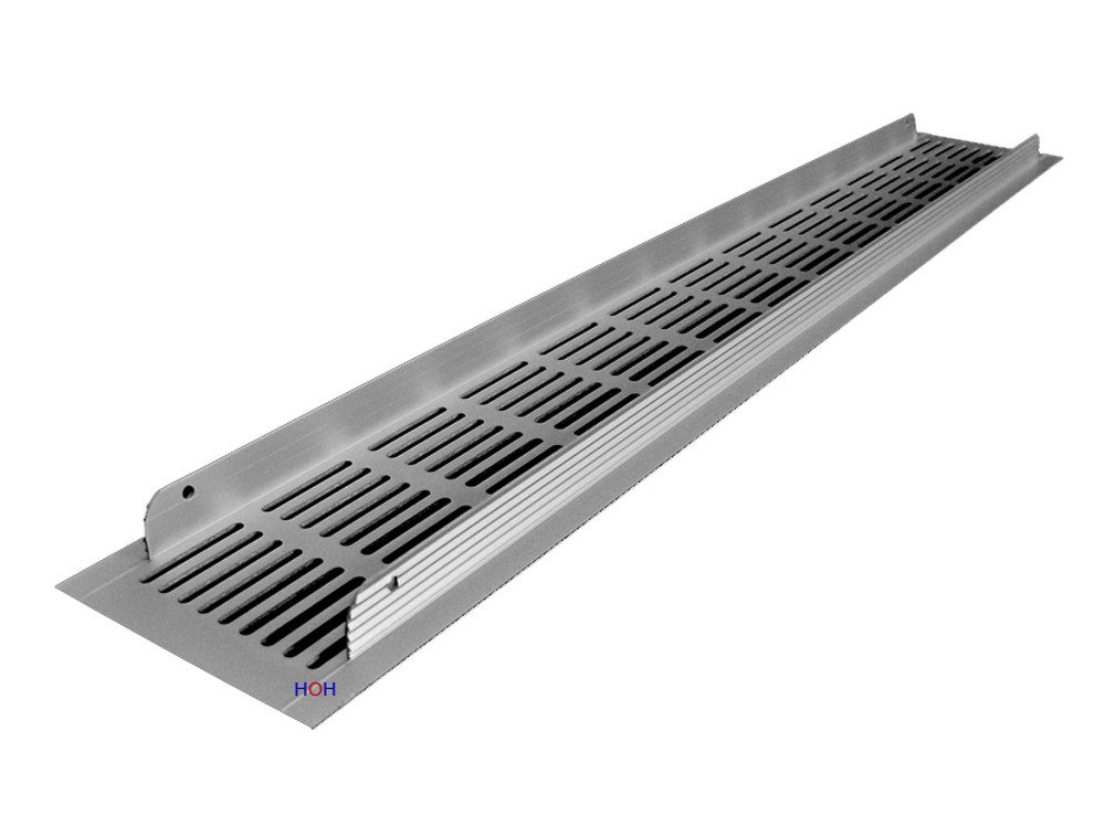Häusler Onlinehandel GmbH Lüftungsgitter Lüftungsgitter LG-5008 AA eloxiert Stegblech 500 x 80 mm, für Feuchträume geeignet