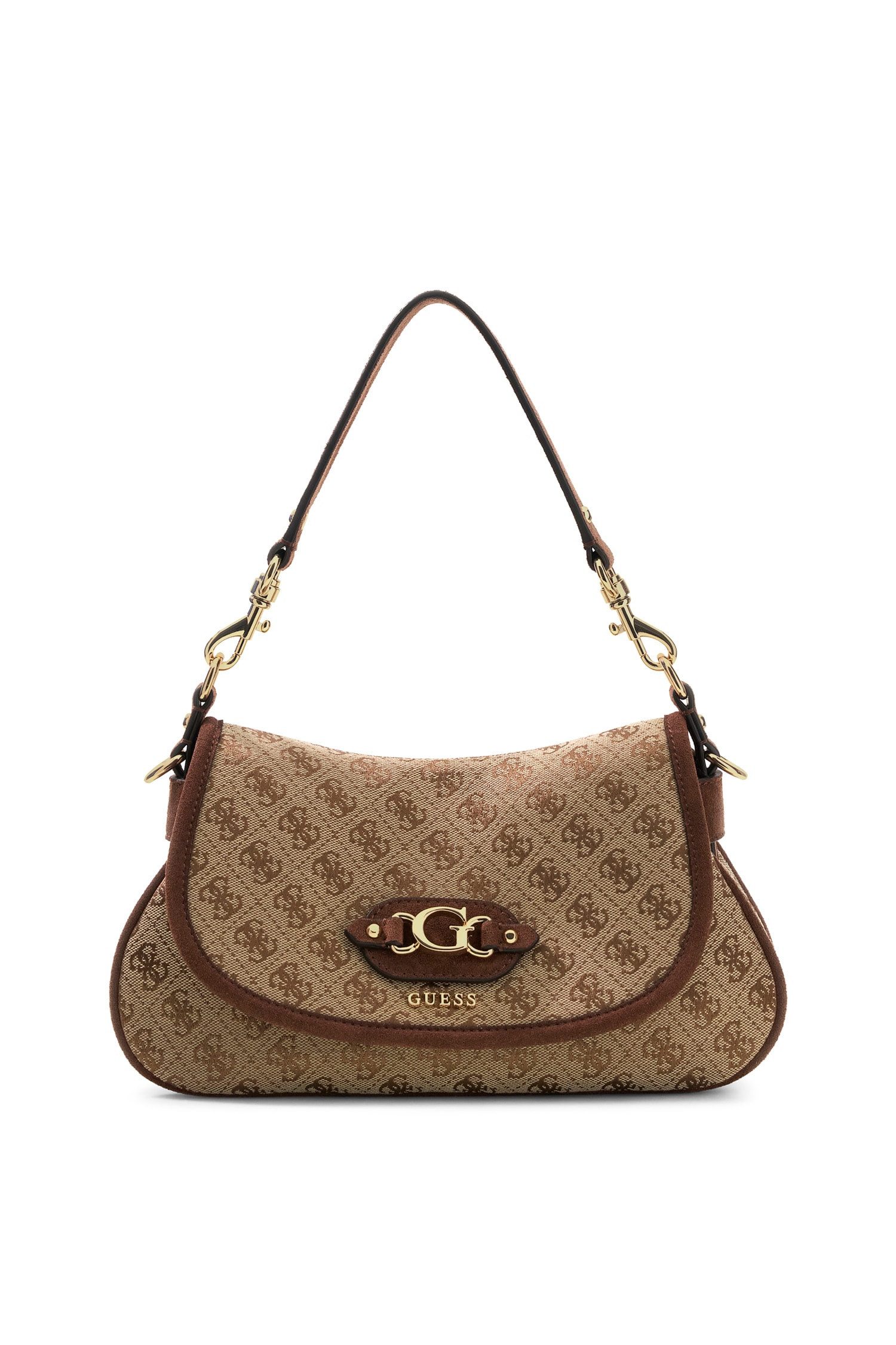 Guess Schultertasche HWJG2313190 SAMANTHA FLAP SHOULDER BAG Damen Handtasche (Stück, 1-tlg., 1), Logoschriftzug