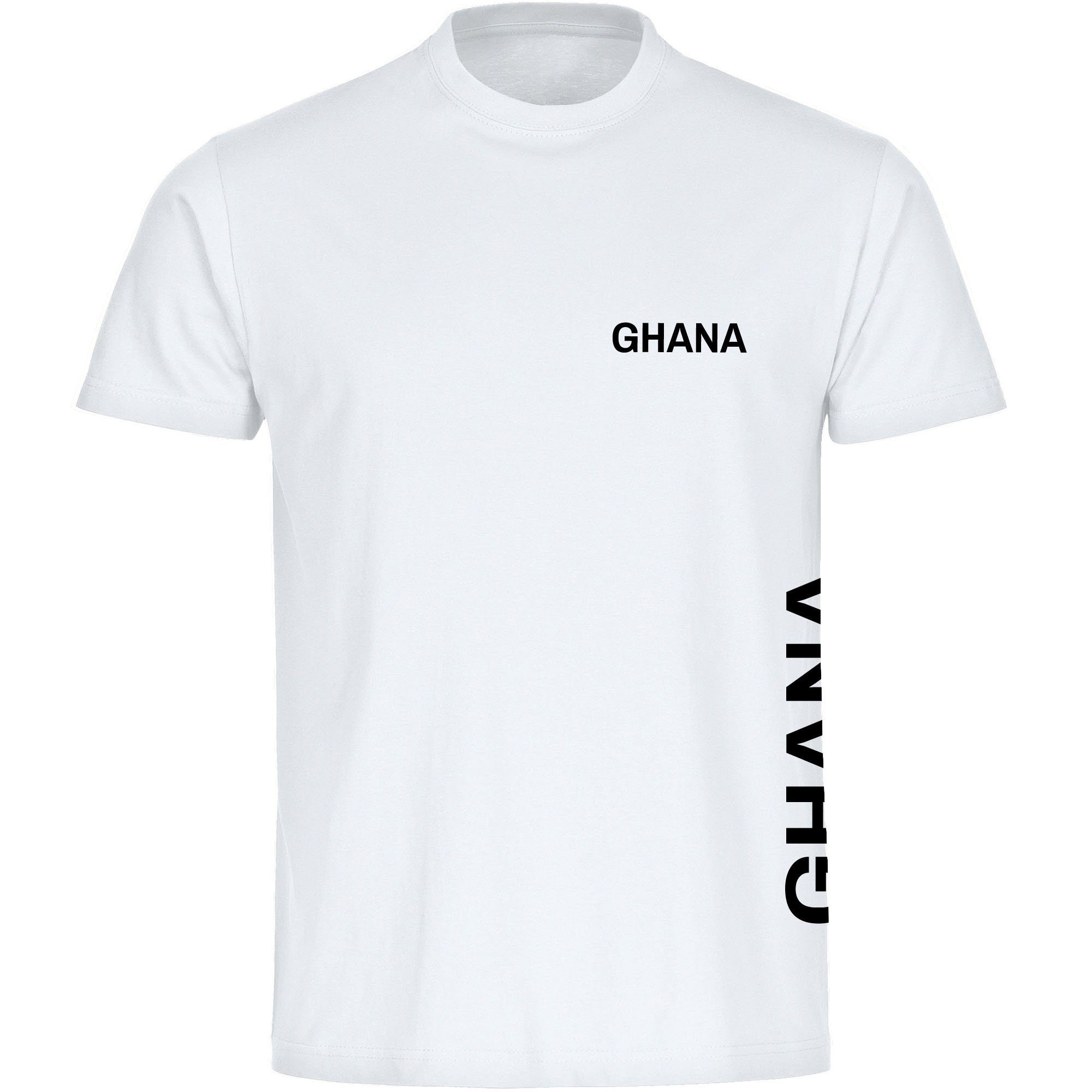 multifanshop T-Shirt Kinder Ghana - Brust & Seite - Boy Girl