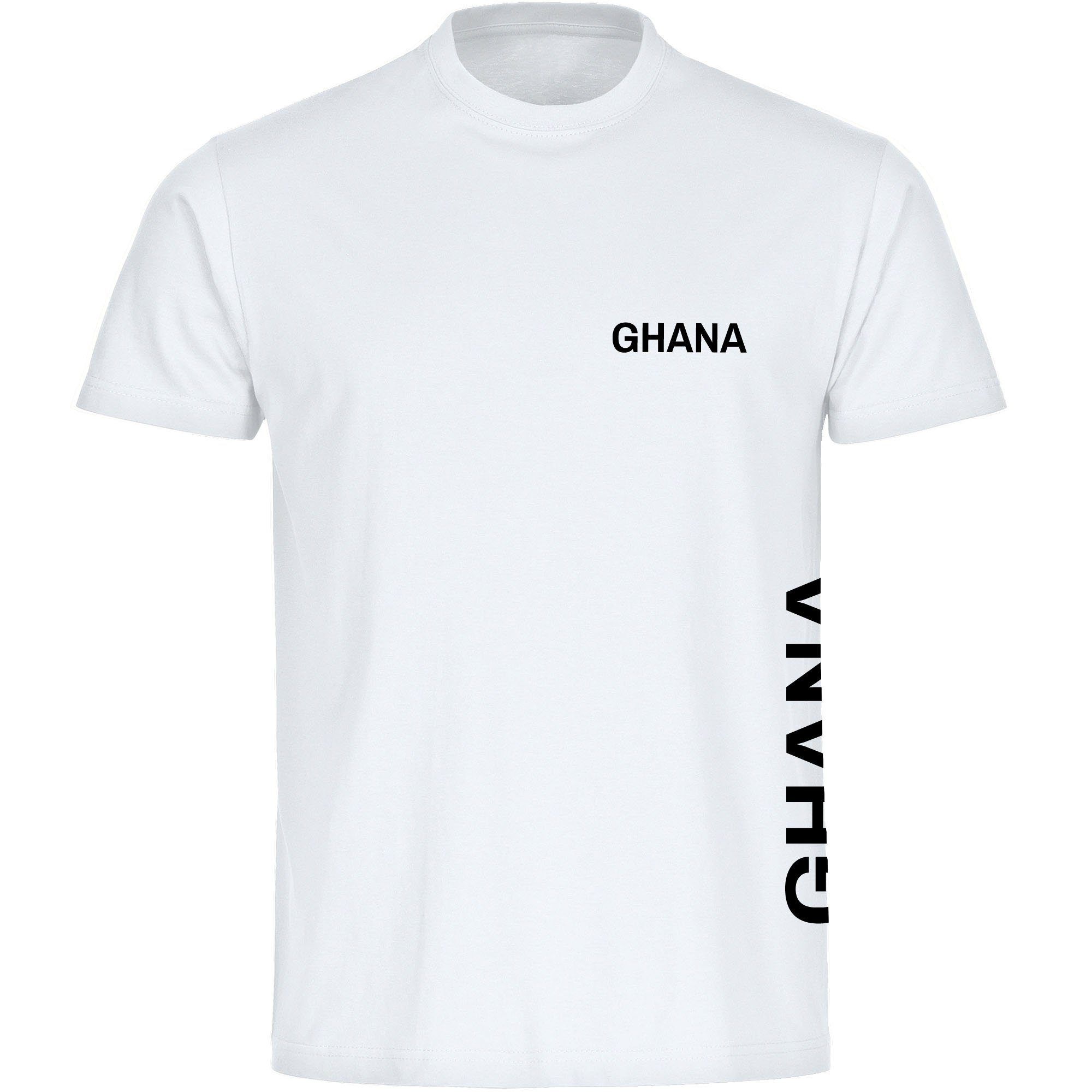 multifanshop T-Shirt Herren Ghana - Brust & Seite - Männer