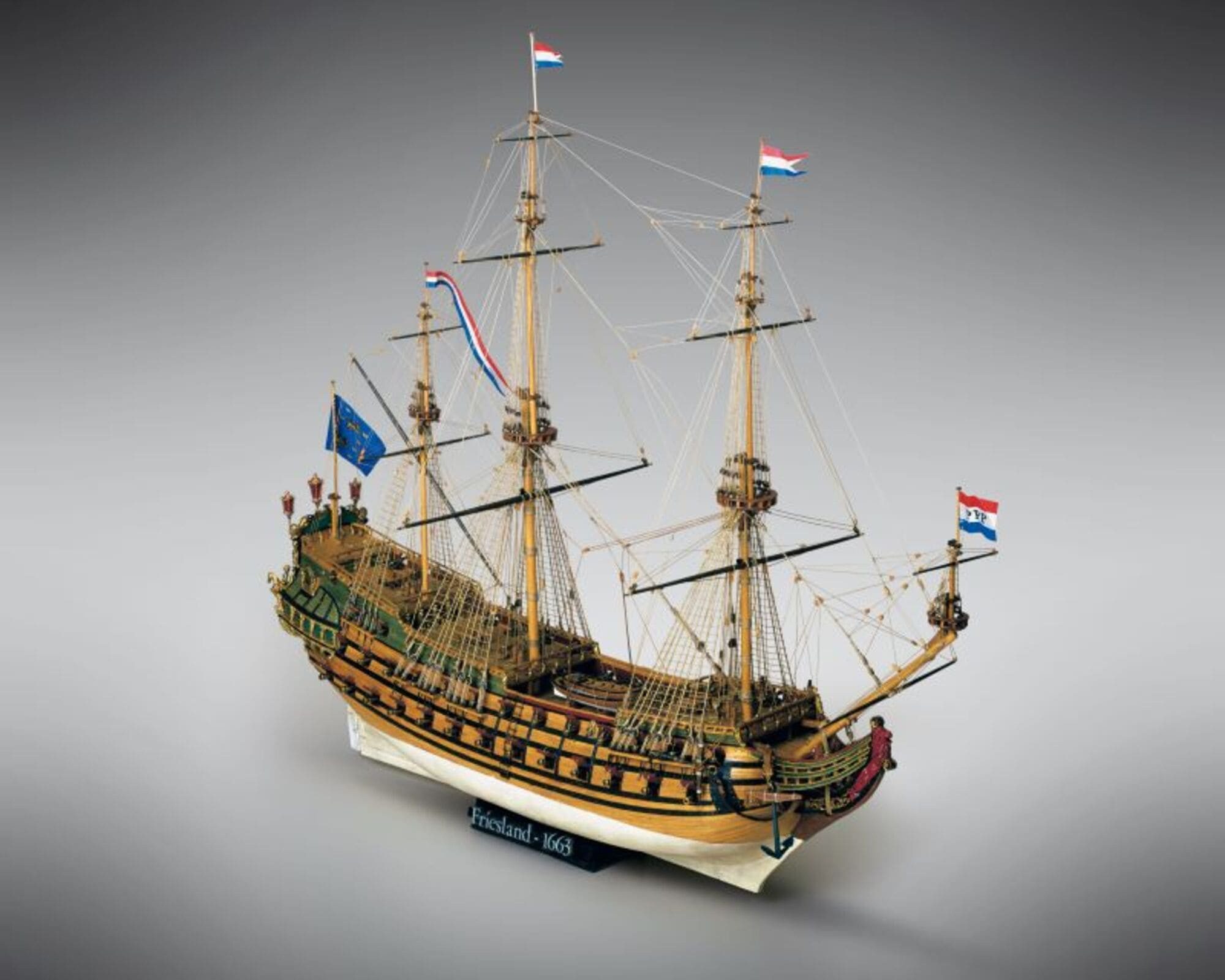 Modellbausatz Friesland 1:75 Bausatz Mamoli - Historisches Schiffsmodell mit 80 Kano