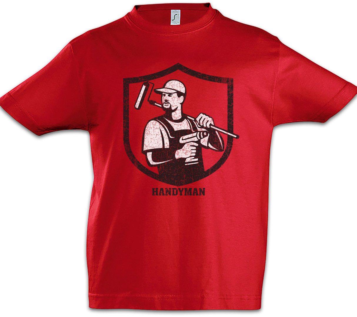 Print-Shirt Handyman IV Kinder T-Shirt Handwerk Handwerker Heimwerker Hausmeister