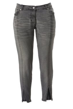 Sara Lindholm Regular-fit-Jeans Jeans mit streckendem Schlitz am Saum