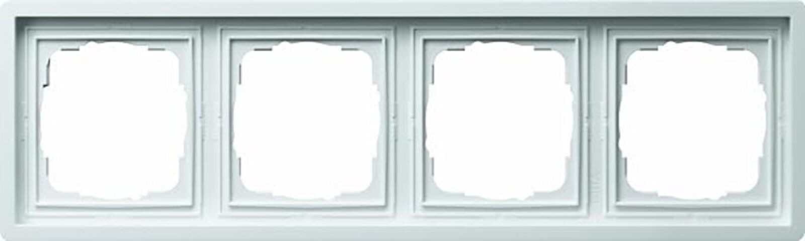 Abdeckrahmen GIRA 0214112 Abdeckrahmen 4fach Flächenschalter Reinweiß glänzend