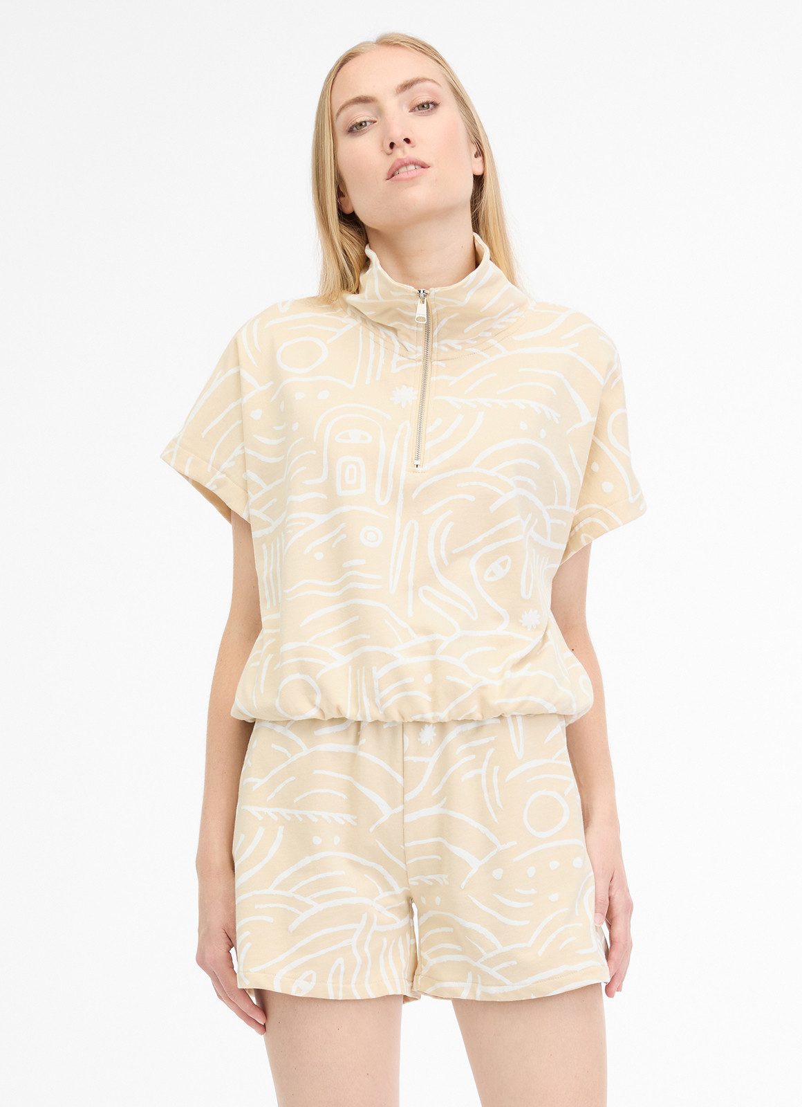 Ragwear Sweatshirt IZZARA TOP PRINT mit Stehkragen und Reißverschluss im Tr günstig online kaufen
