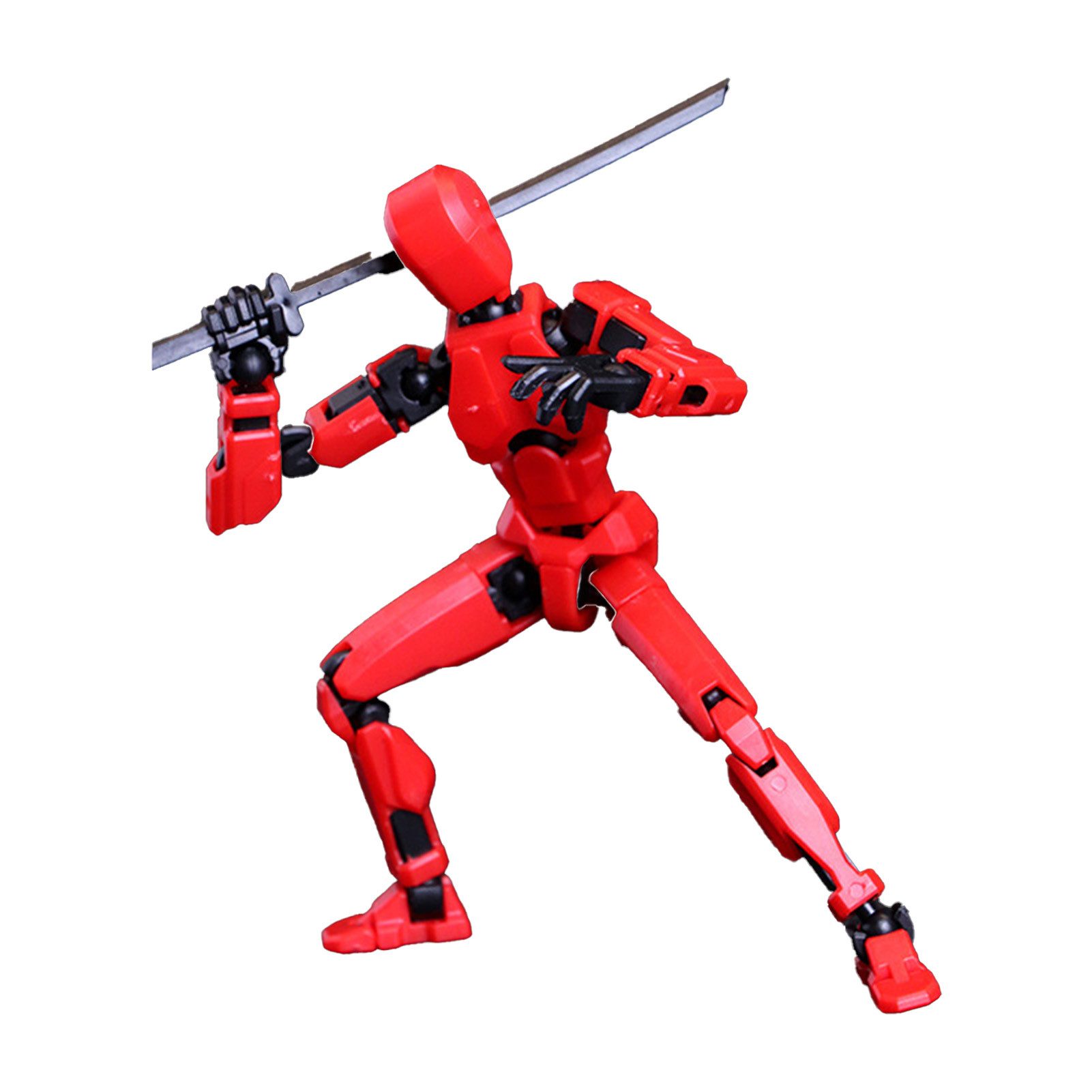 Jumpeak Biegepuppe 3D Spielzeug,Magnetische Puppen,Kunststoffmodell,Kinderspielzeug (Packung, 4 Waffen ausrüsten, 3 Handtypen), Mehrere Farboptionen,Lehrmodell,künstlerisches Schaffen,flexible