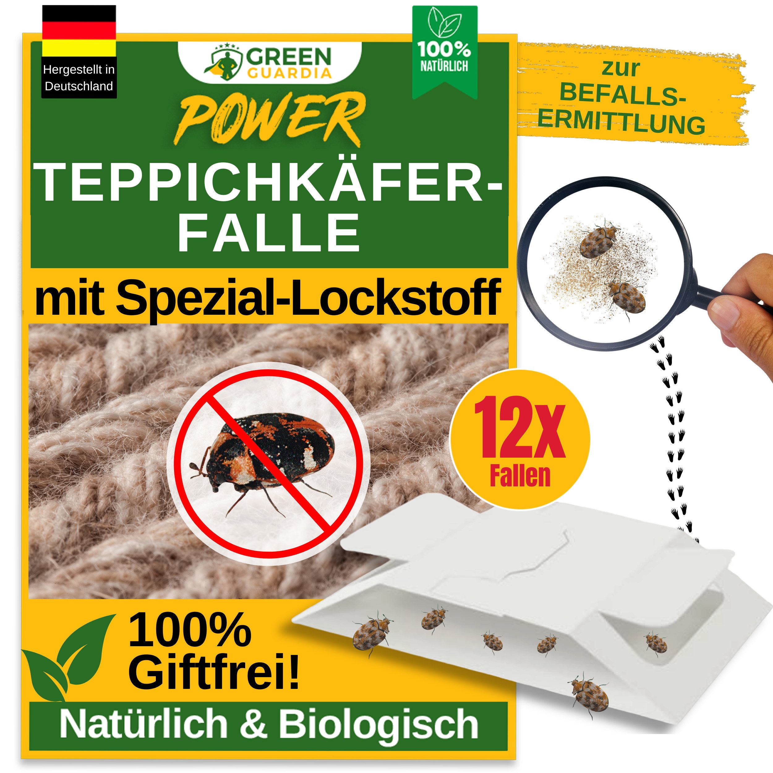 Insektenfalle Teppichkäfer Falle mit Spezial-Lockstoff - insektizidfrei
