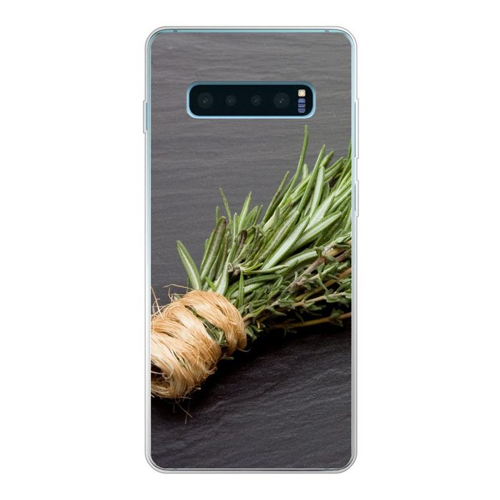 MuchoWow Handyhülle Thymian - Kräuter - Grün - Tisch - Küche - Stein Phone Case Handyhülle Samsung Galaxy S10 Lite Silikon Schutzhülle