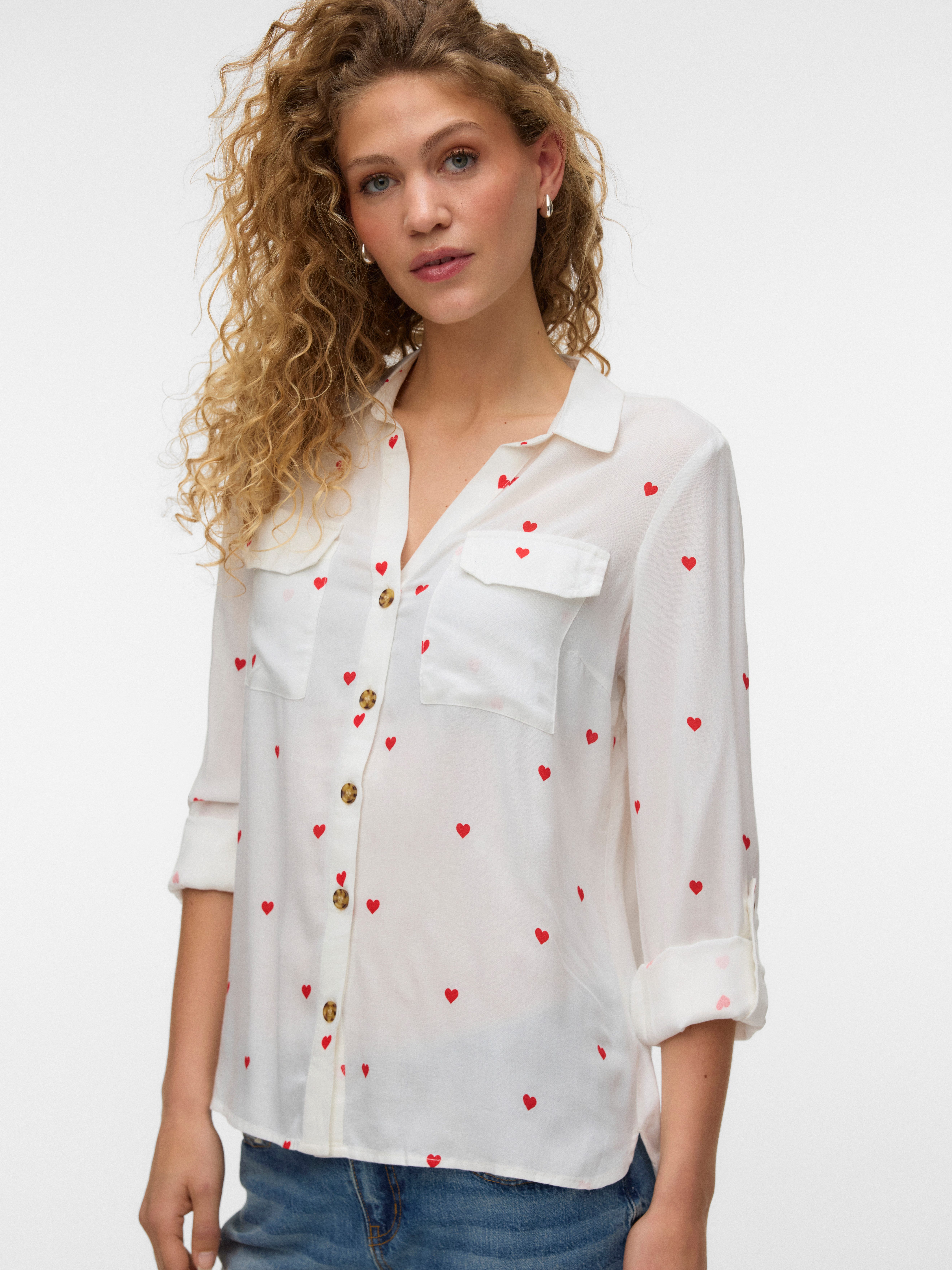 Vero Moda Hemdbluse VMBUMPY L/S SHIRT NEW WVN GA NOOS Viskose, regular fit