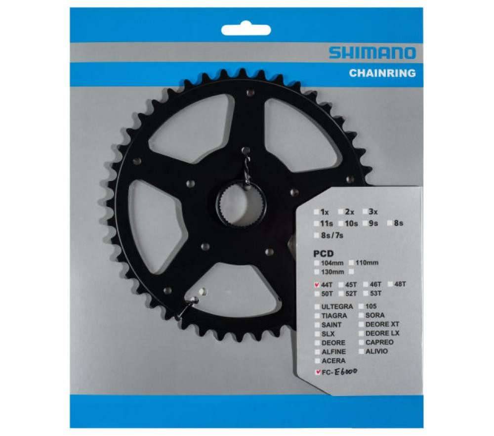 Kettenschaltung Shimano E-Bike Kettenblatt 44Z Steps FC-E6000 SM-CRE60 - effiziente An
