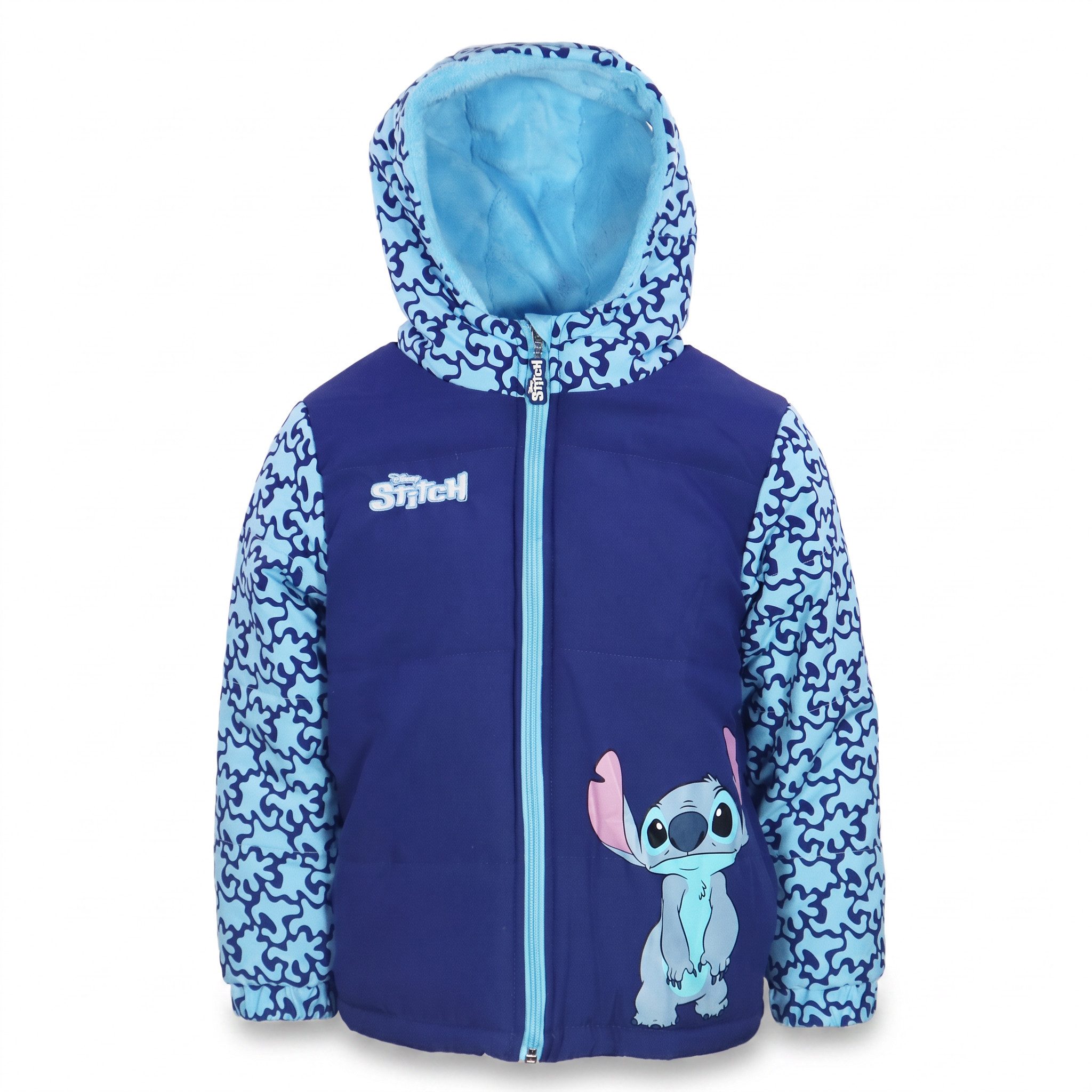 Disney Winterjacke Disney Stitch Kinder Winterjacke mit Kapuze 98 bis 128