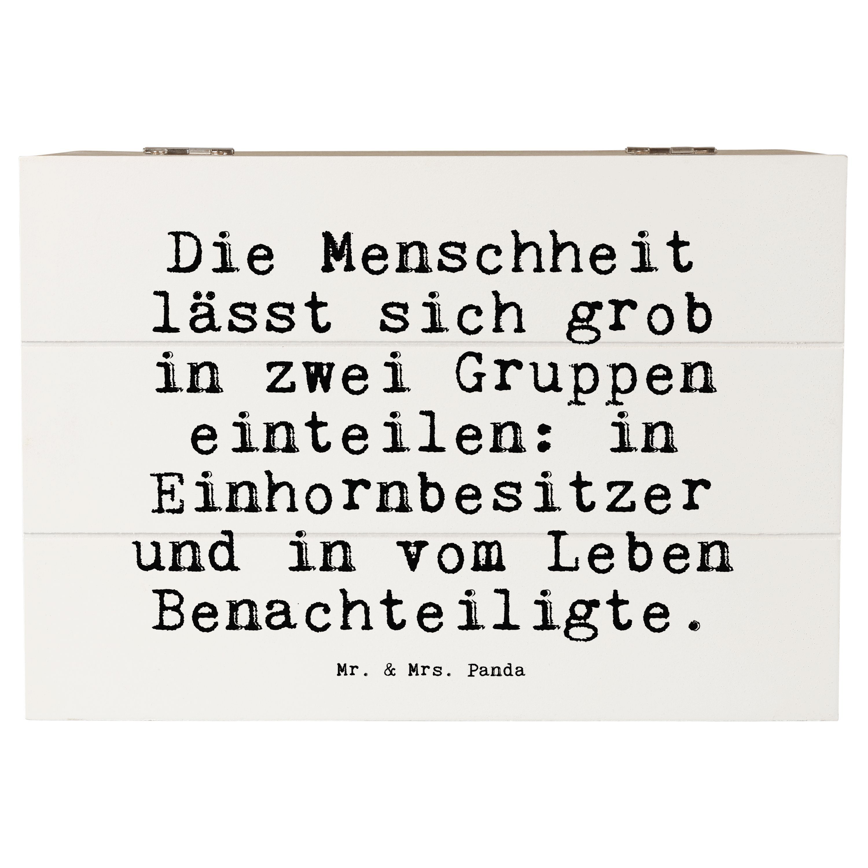 Mr. & Mrs. Panda Dekokiste »Die Menschheit lässt sich... Weiß