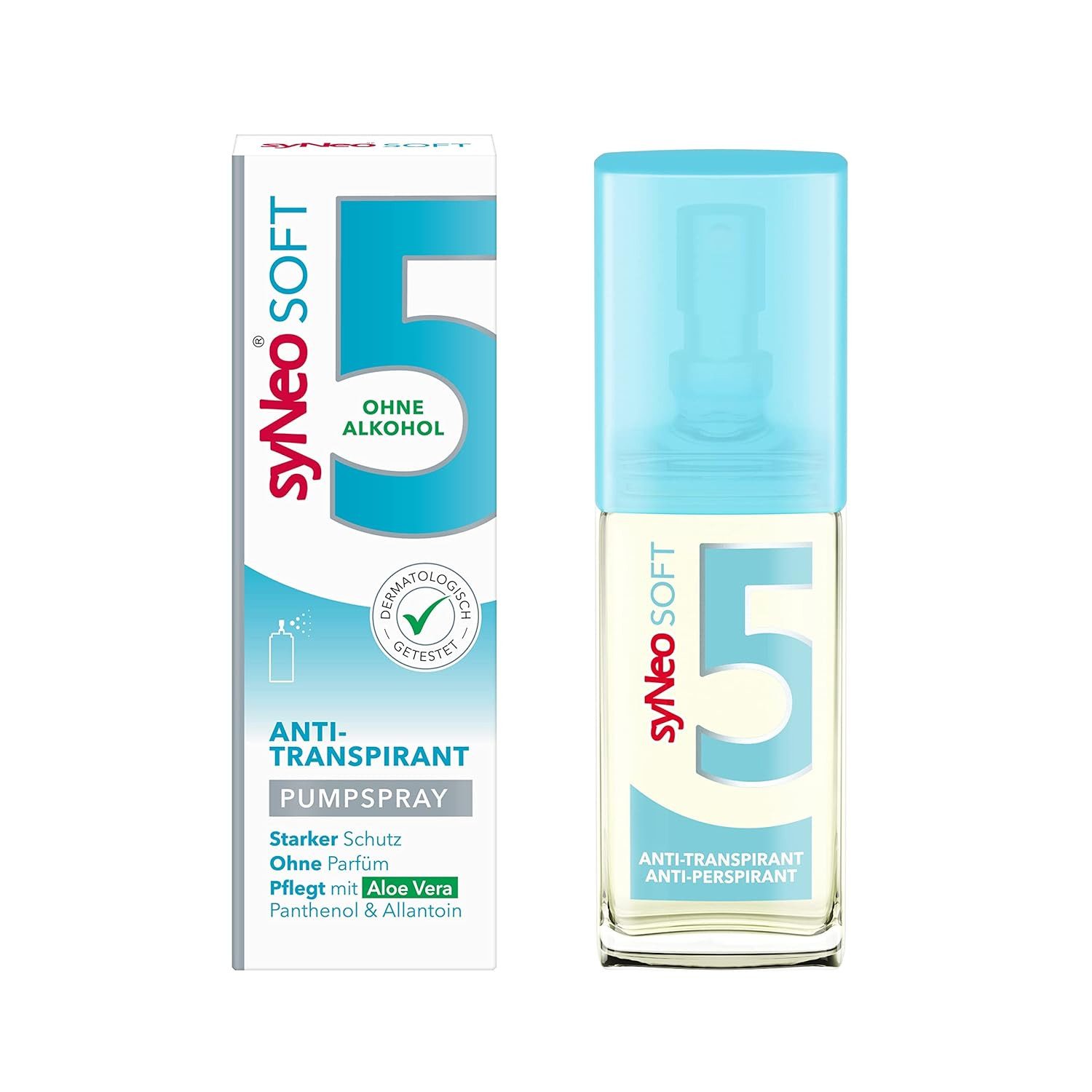Deo-Pumpspray syNeo 5 soft Antitranspirant Spray ohne Alkohol gegen Schwitzen